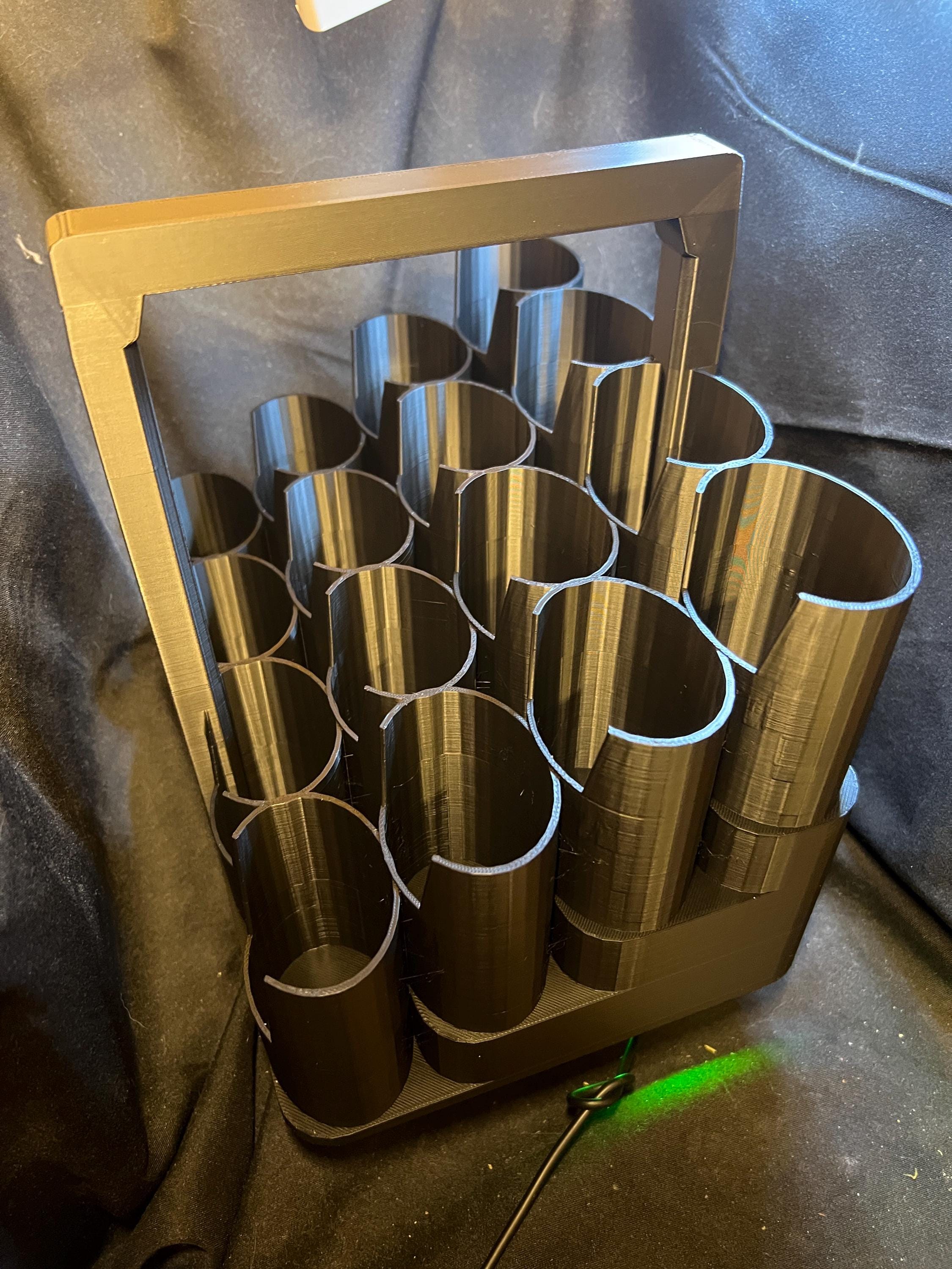 16 Slot Stepped Paint Tube Holder with carry handle for 4 oz/120 ml Tubes