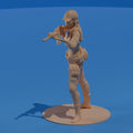 Jill Fighter Figurine / Soldier Woman Figure