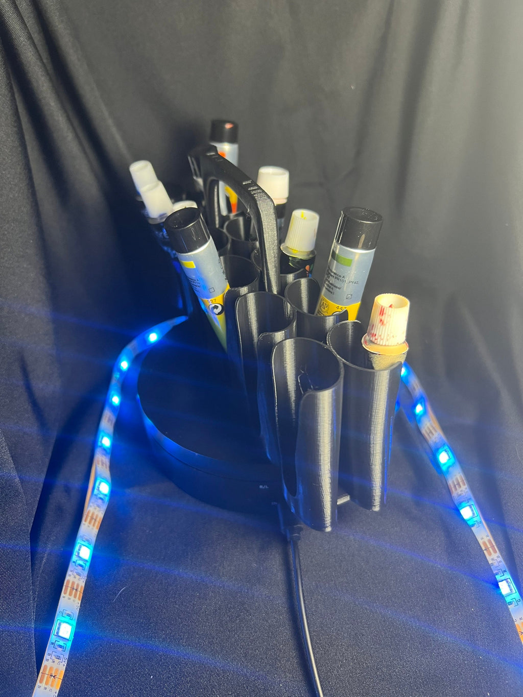 12-Slot Paint Tube Holder: Acrylic or Oil Paint Organizer. For 12 ml or .4 oz tubes.