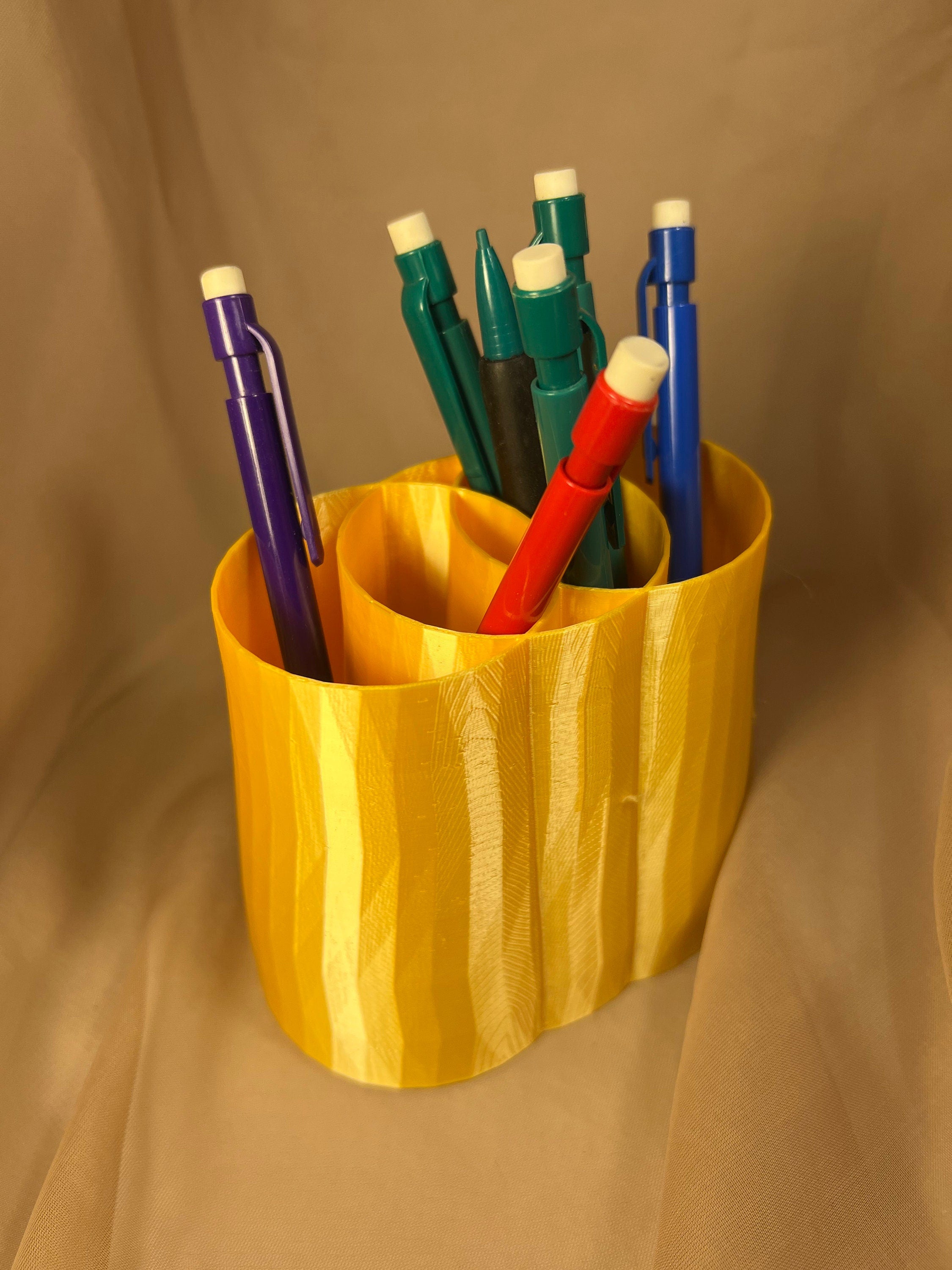 3 way Divided Pencil Holder/ Desktop Pen Holder
