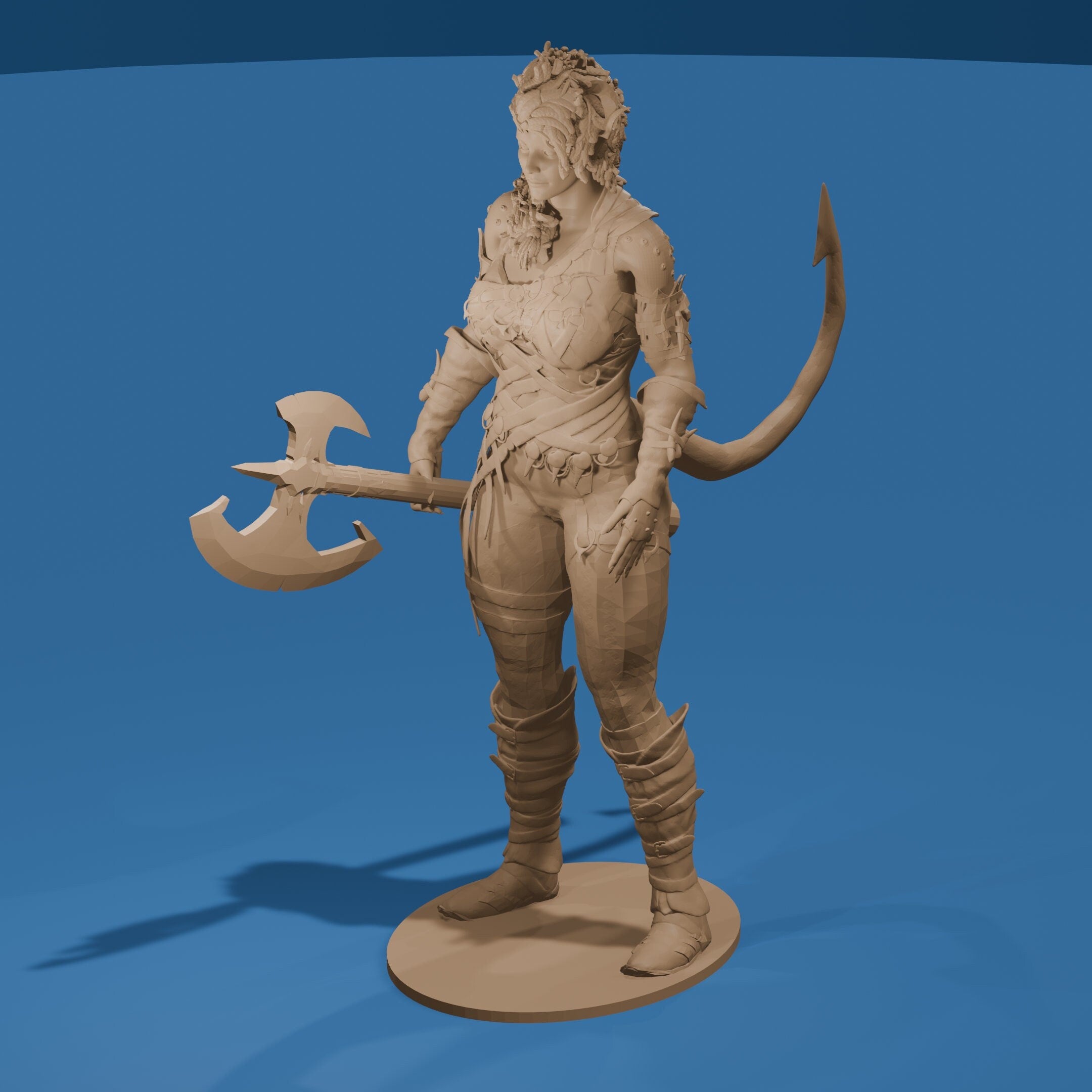 Karlach from Baldurs Gate 3 Figure /  Tiefling Barbarian Figurine