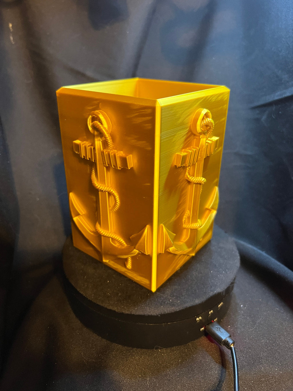 Navy Pencil Holder / Sailor Vase