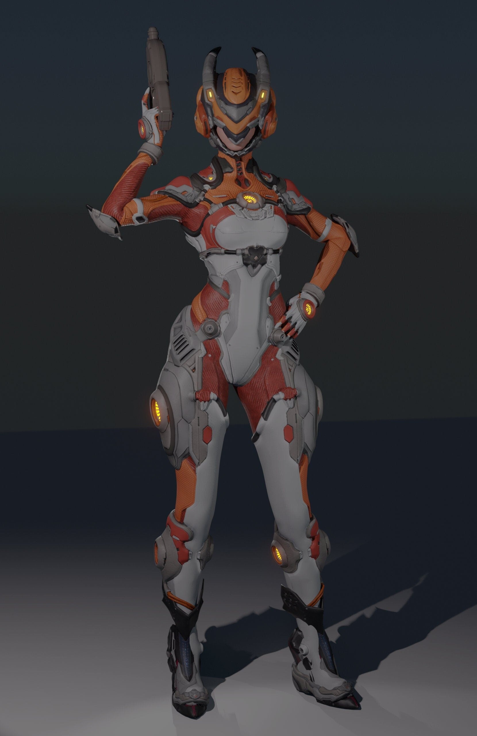 Sci-fi Bunny Figure / Video Game Character