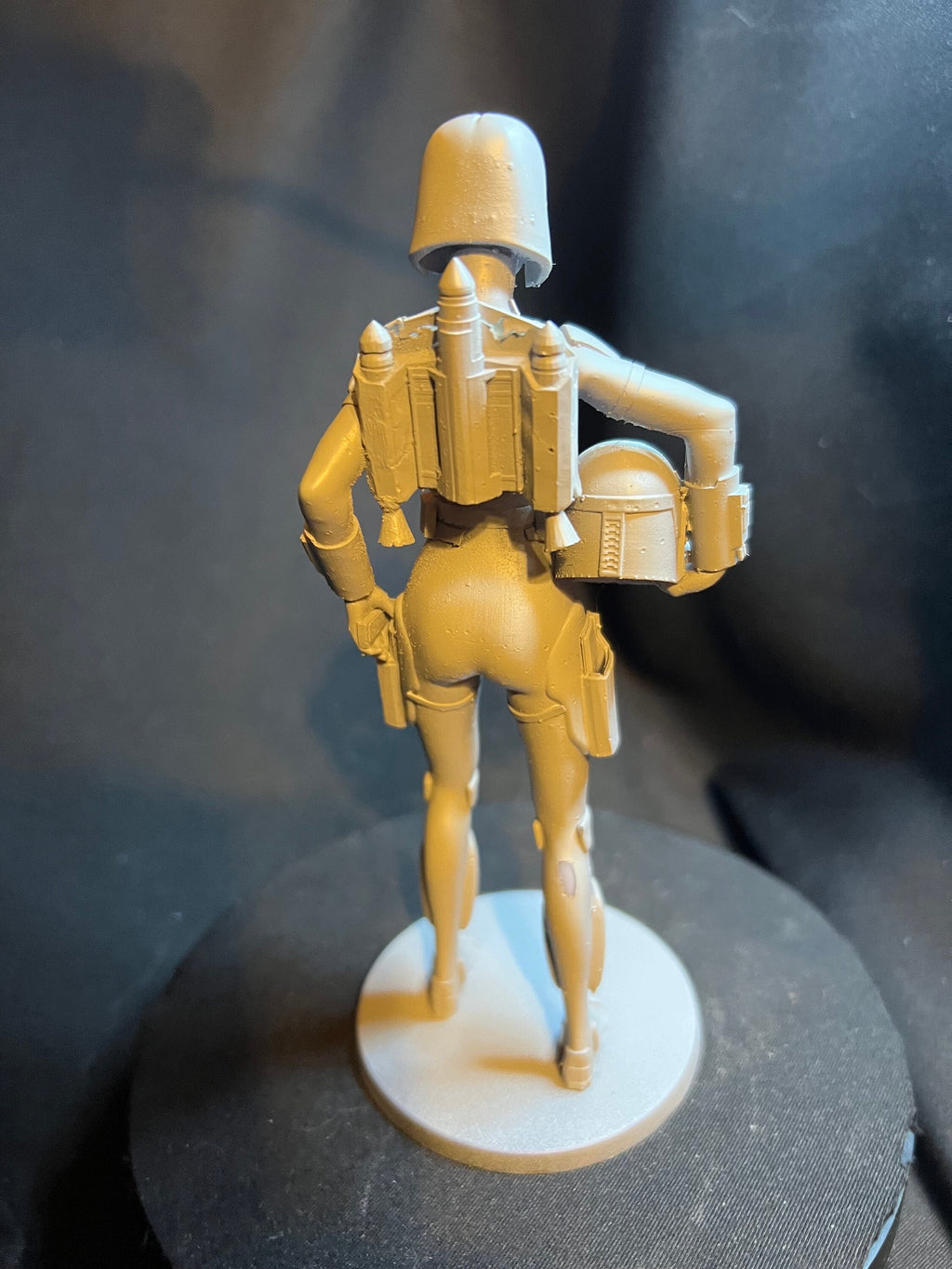 Space Bounty Hunter Figure / Science Fiction Woman Figurine