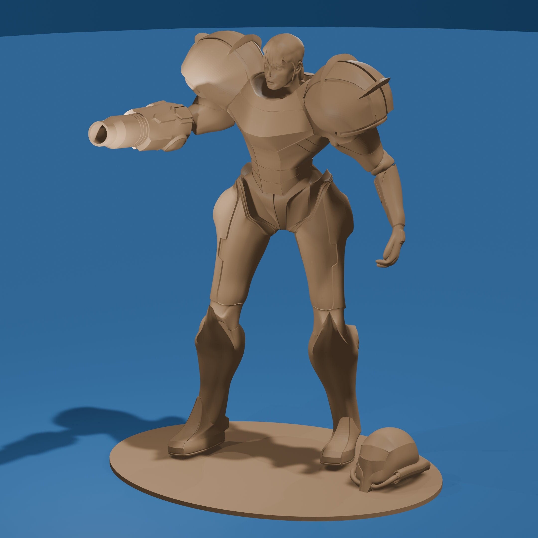 Samus Aran with Removable Helmet / Metroid Hero  Figure
