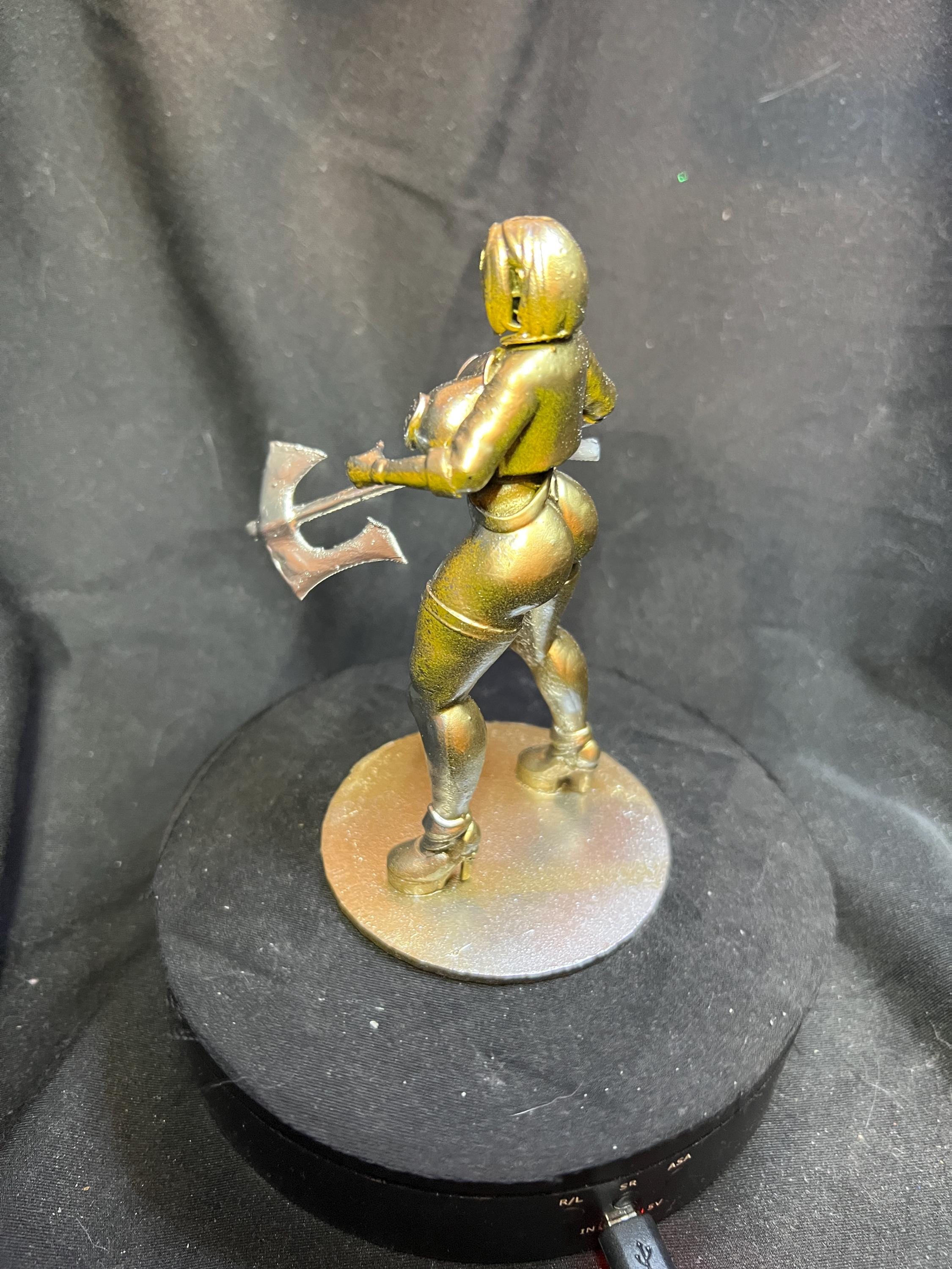 Curvy Vampire Woman with an Axe