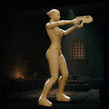 Sleek Alien Warrior Figurine - Unpainted, 6" Tall