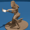 Warrior Woman with a Spear Figure