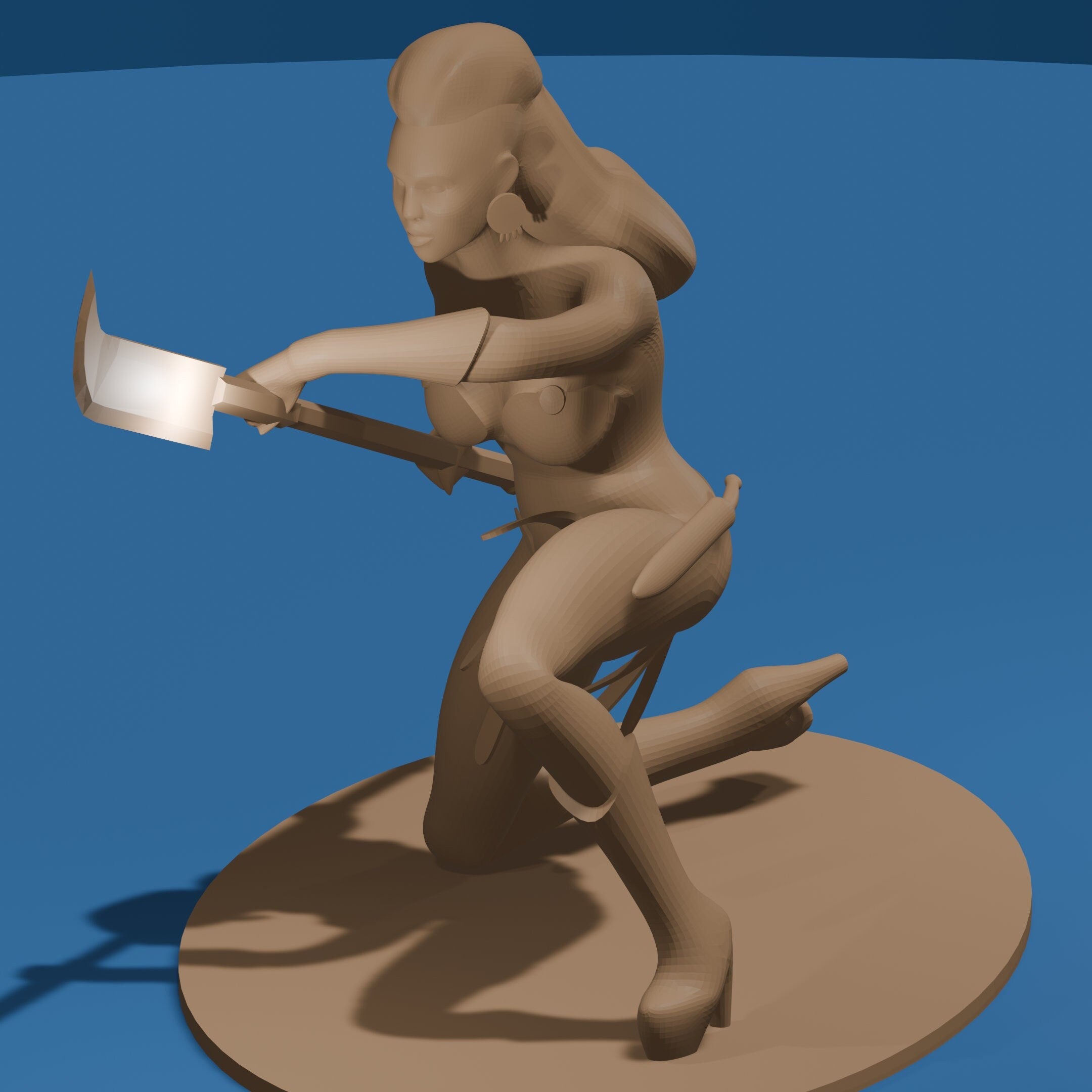 Warrior Woman with a Spear Figure
