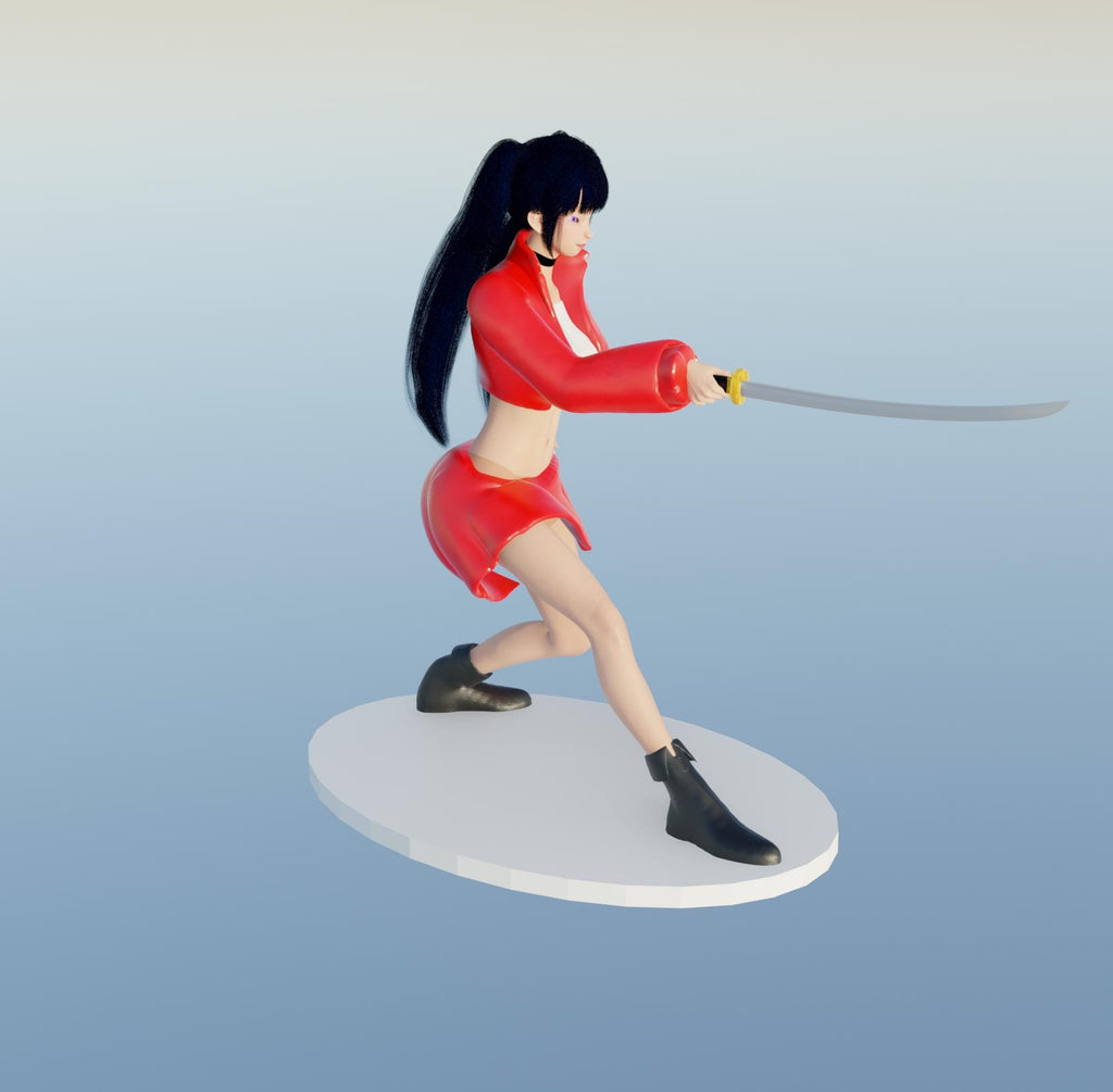 Anime Sword Fighting Girl