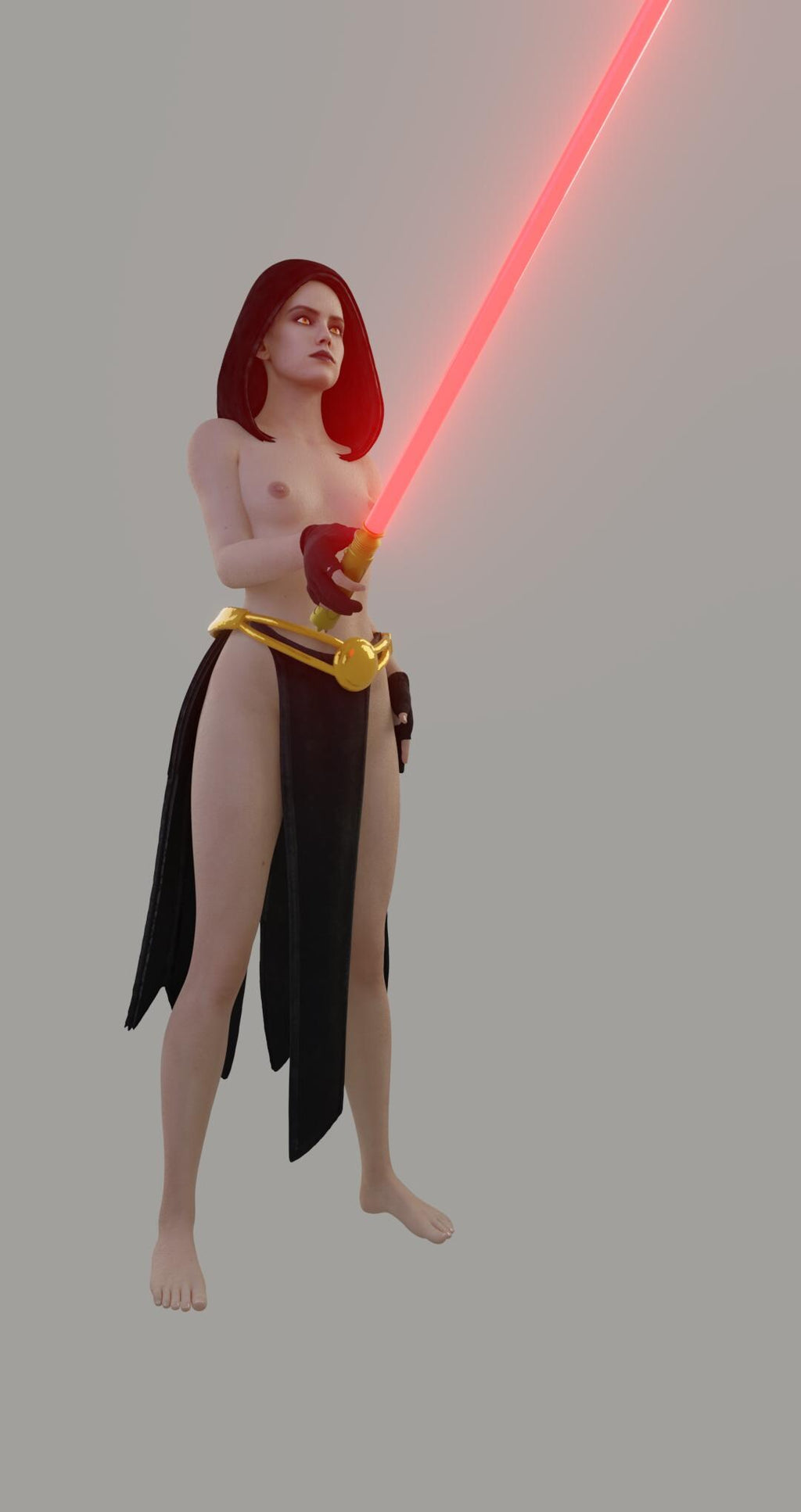 Evil Space Wizard / Science Fiction Female Nude Figure