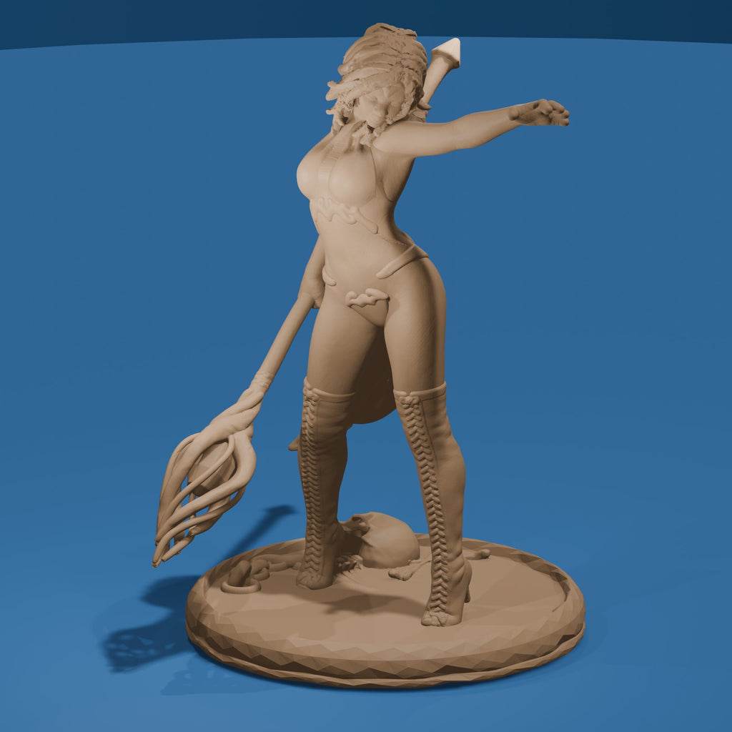 Fantasy Evoker Figure /  Female Mage Model