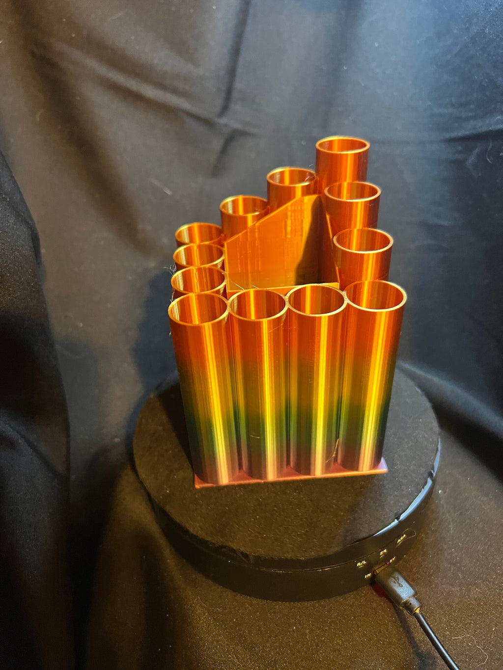 Stepped Multi-section Brush and Paint Tube Holder