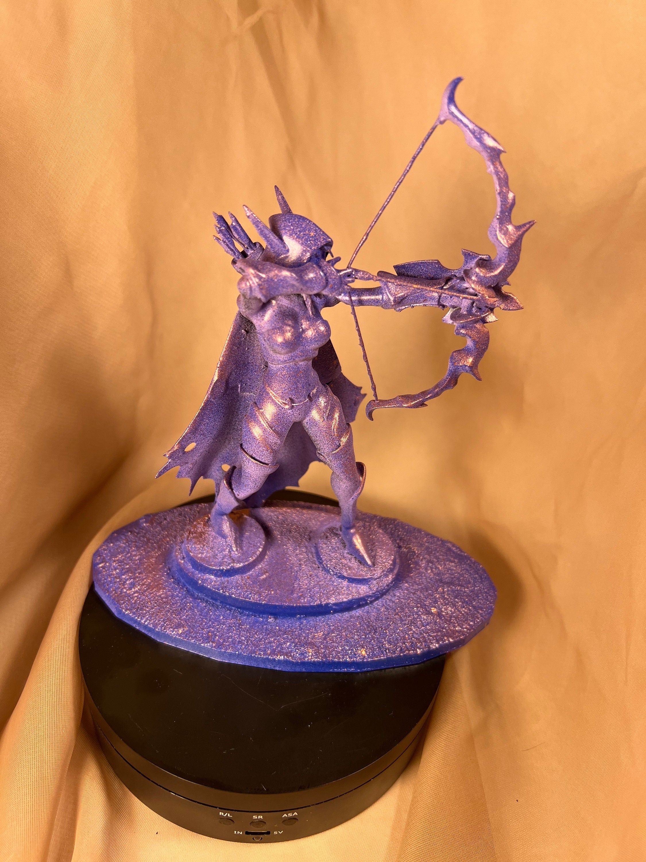Female Elf Ranger Figure / Fantasy Bowman Woman Figurine