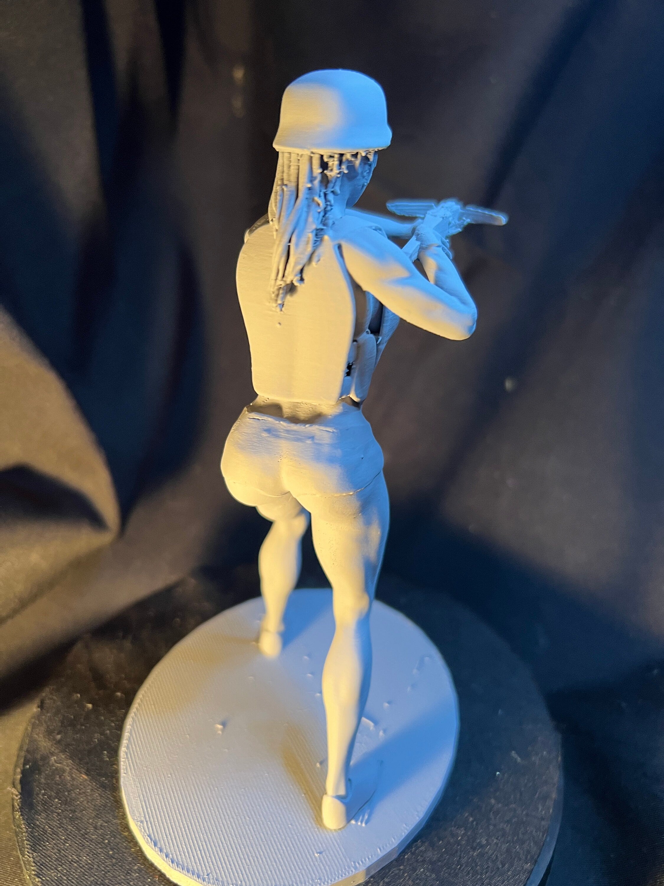 Crossbow-Wielding Woman Figure / Armored Female Fighter