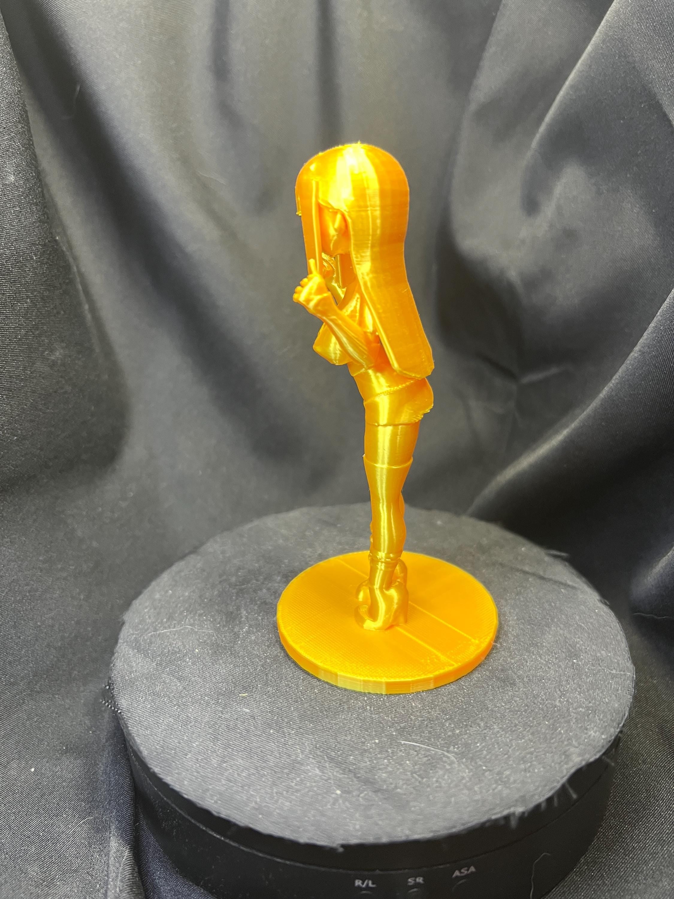 3D Printed Whimsical Gnome Woman Character Model – Fantasy Collectible Figurine