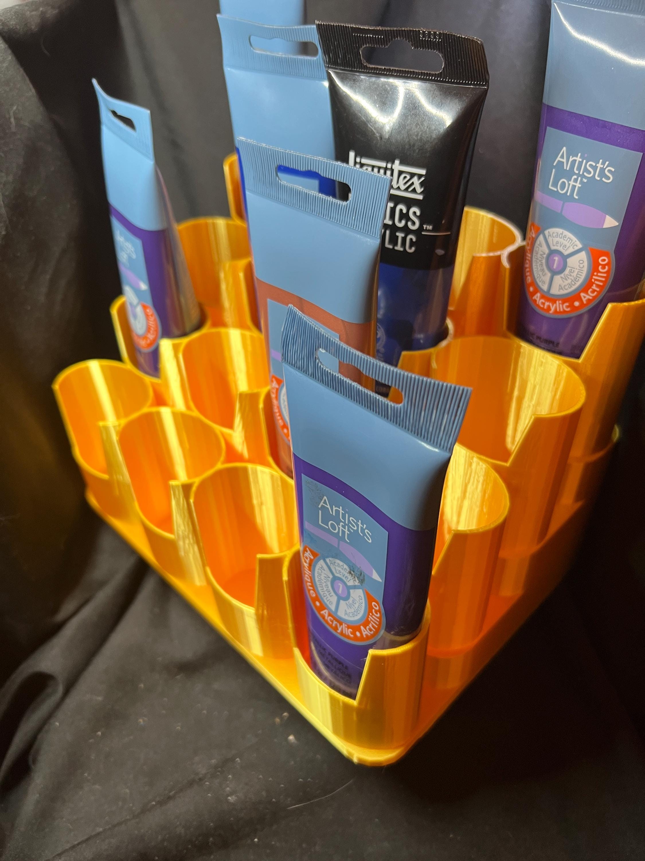 16 Slot Stepped Paint Tube Holder for 4 oz/120 ml Tubes