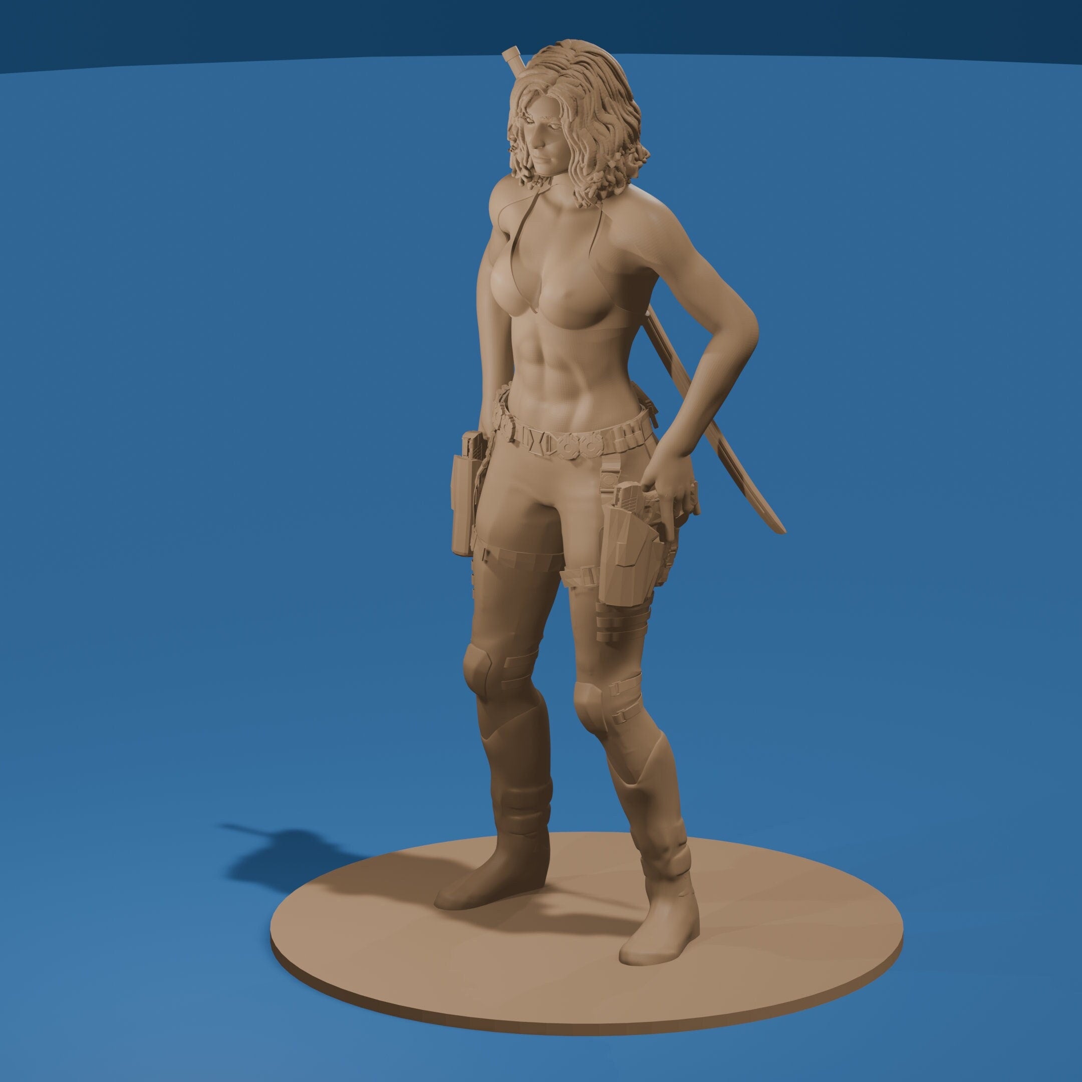 Modern Ninja Woman Figurine