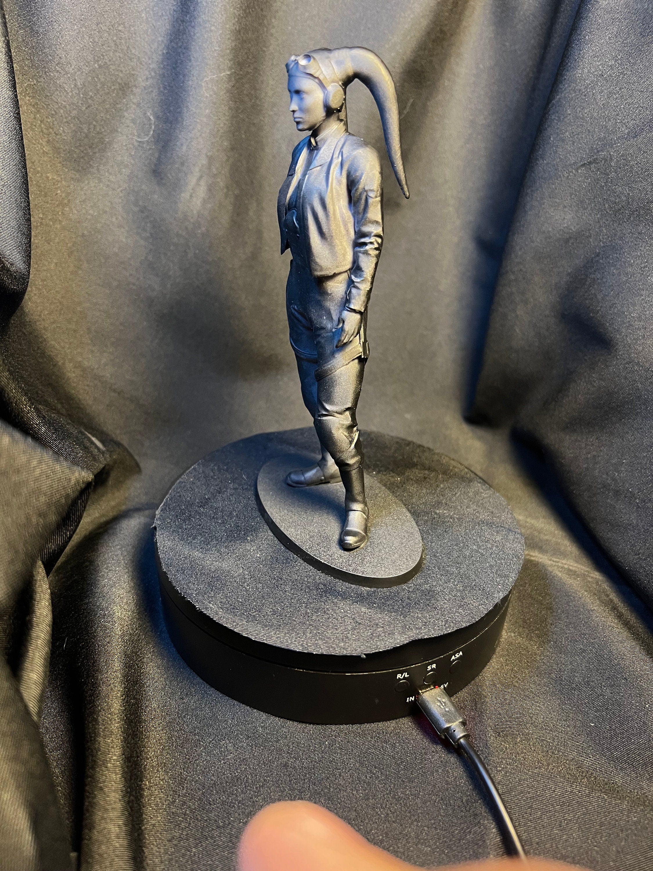 3D Printed Female Space Alien Pilot Figure, Sci-Fi Collectible
