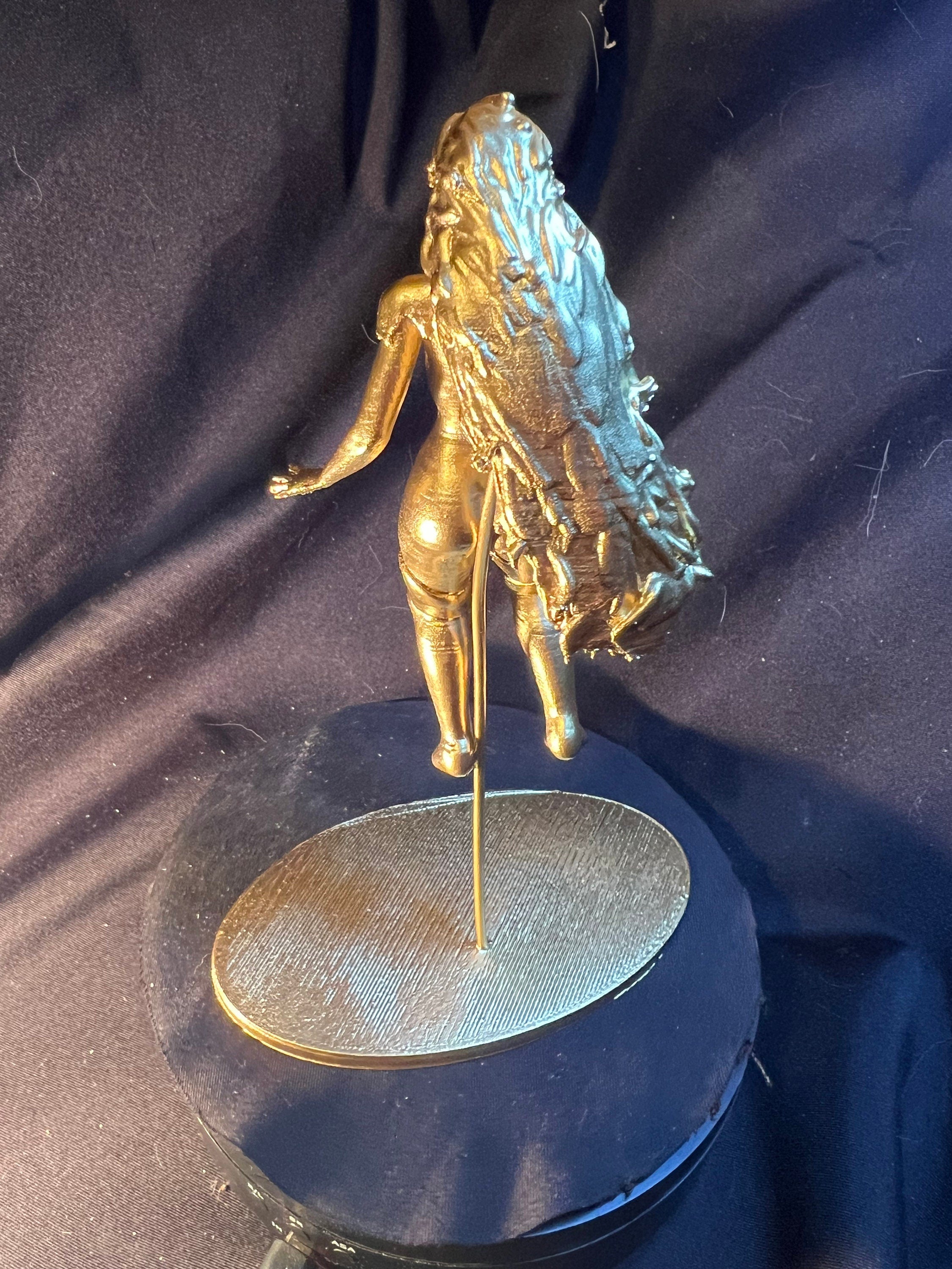 Blazing Star Superhero Figure, Fire Energy Sculpture