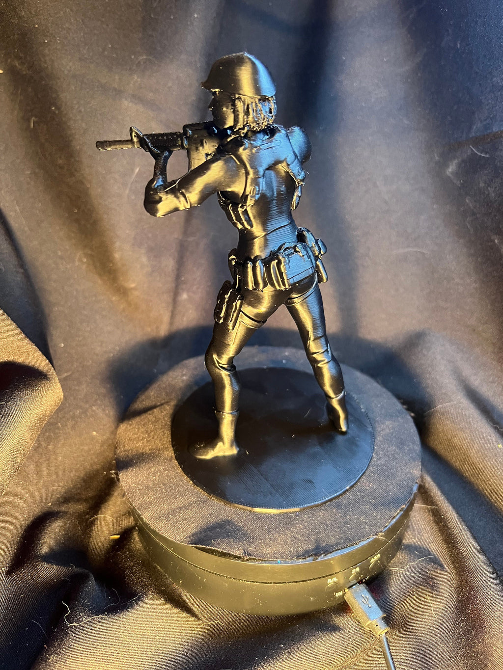 Jill Fighter Figurine / Soldier Woman Figure