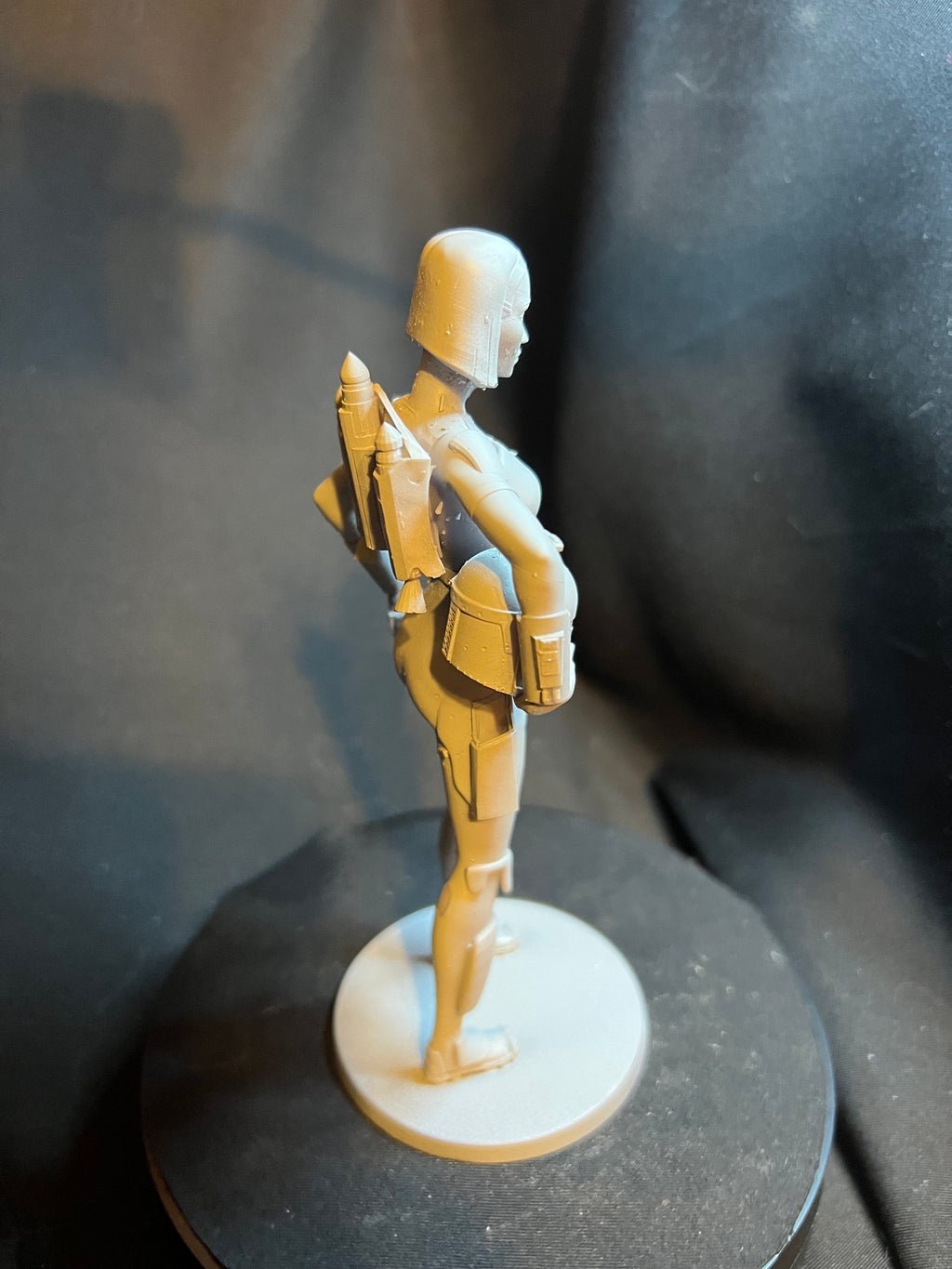 Space Bounty Hunter Figure / Science Fiction Woman Figurine