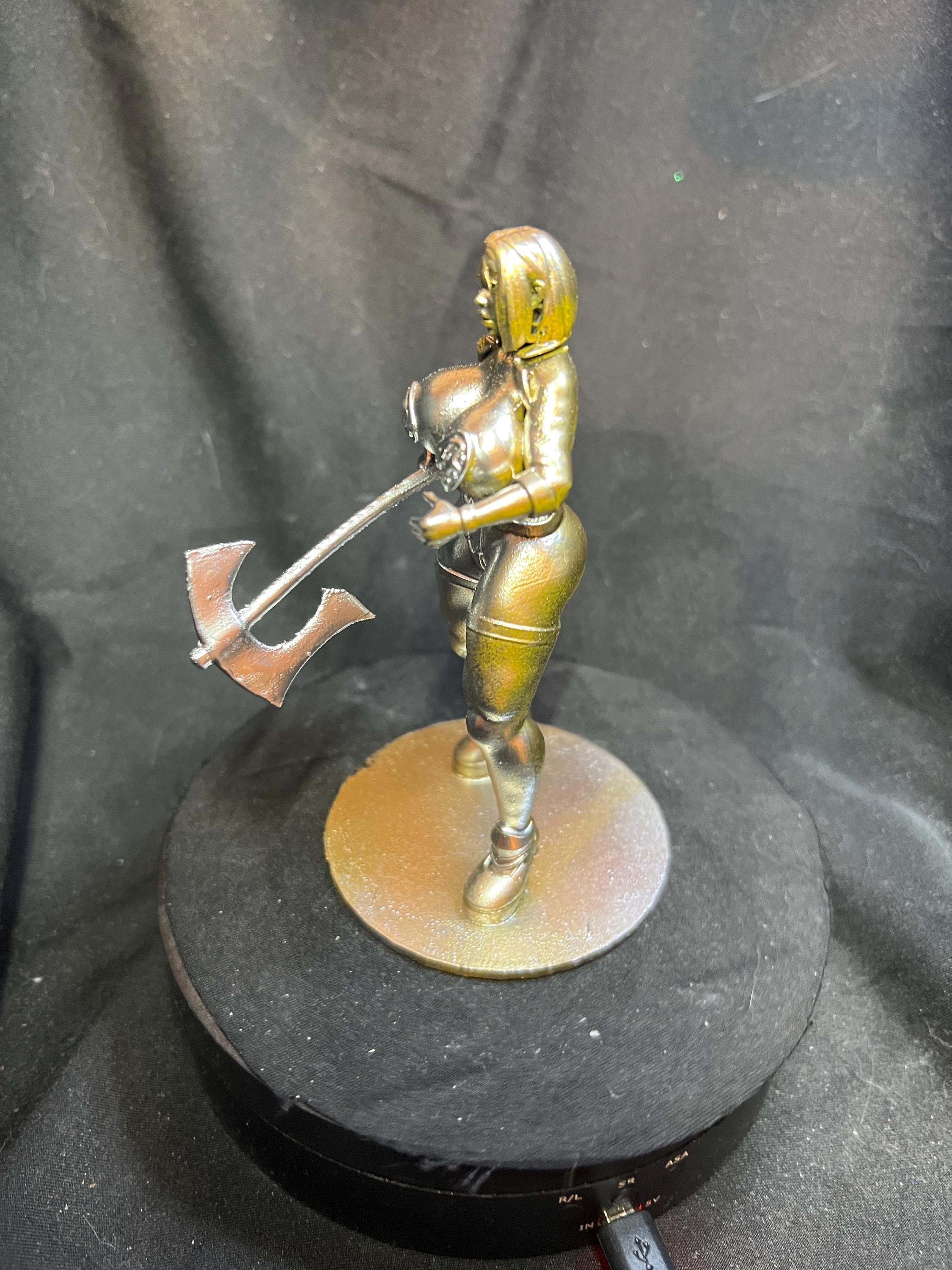 Curvy Vampire Woman with an Axe