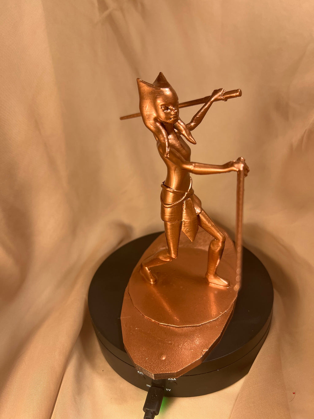 Space Warrior Girl Figure: 3D Printed Fan Art Miniature
