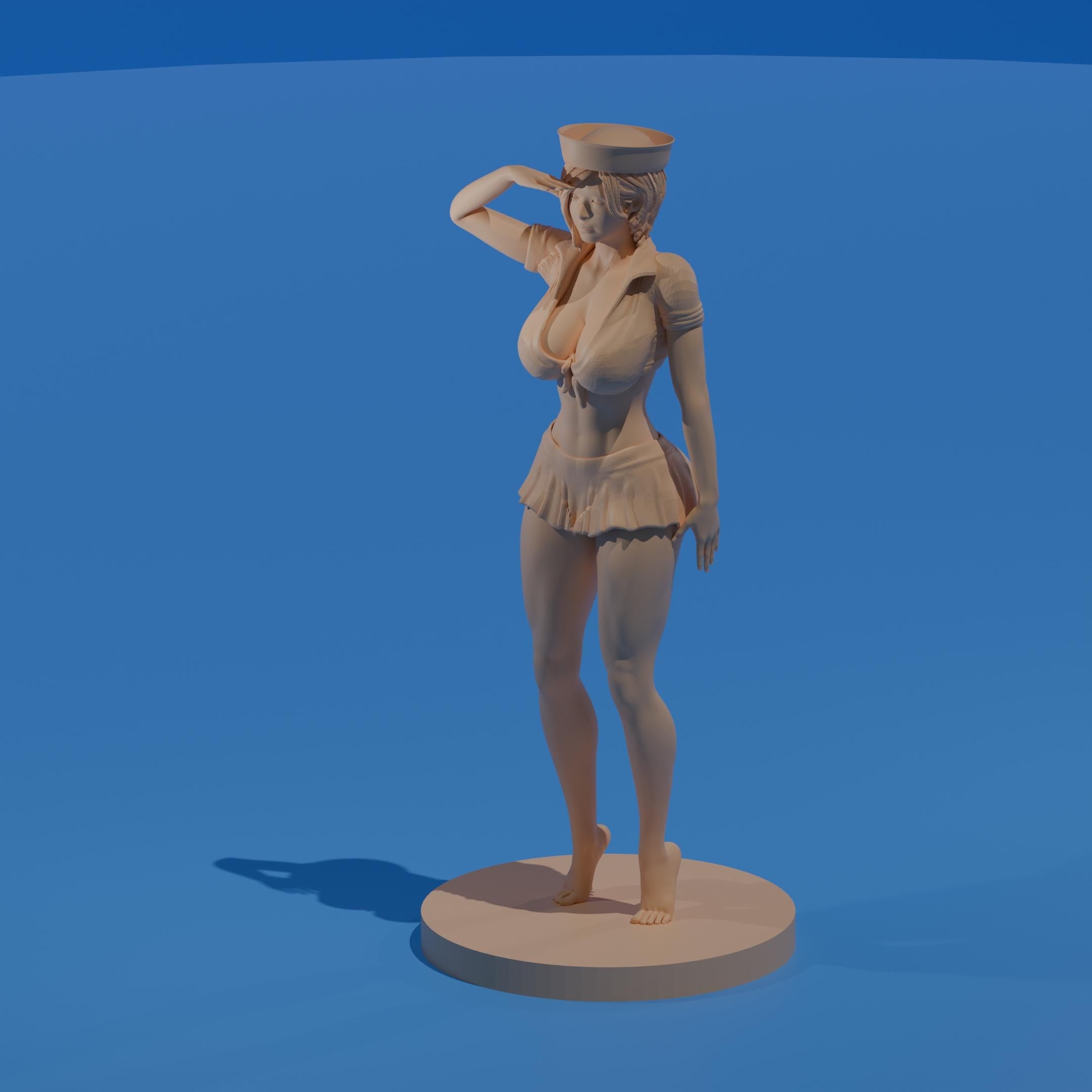 Sexy Sailor Woman Figure / Clothed or Nude Model