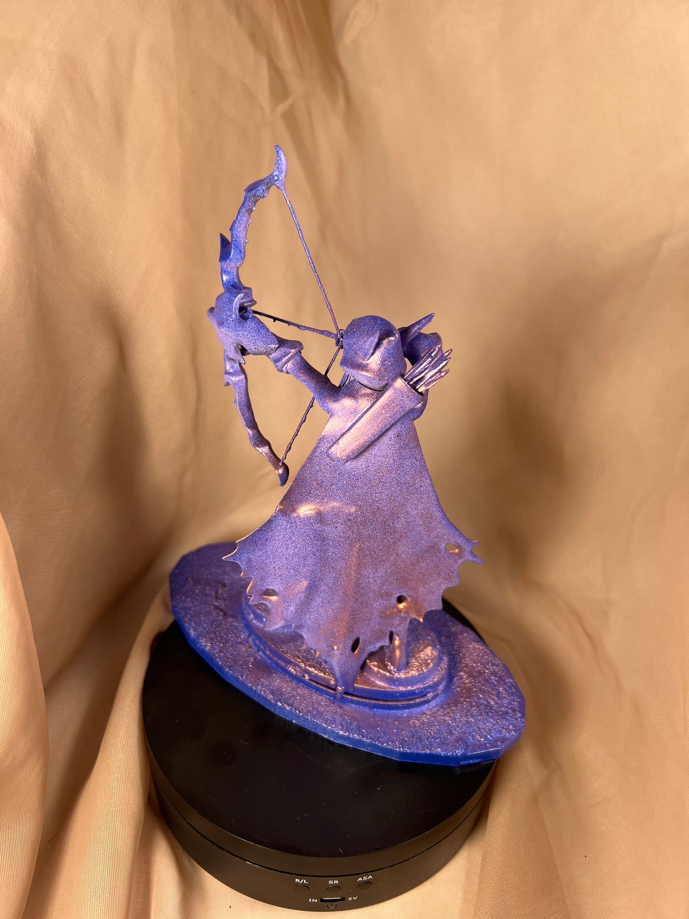Female Elf Ranger Figure / Fantasy Bowman Woman Figurine