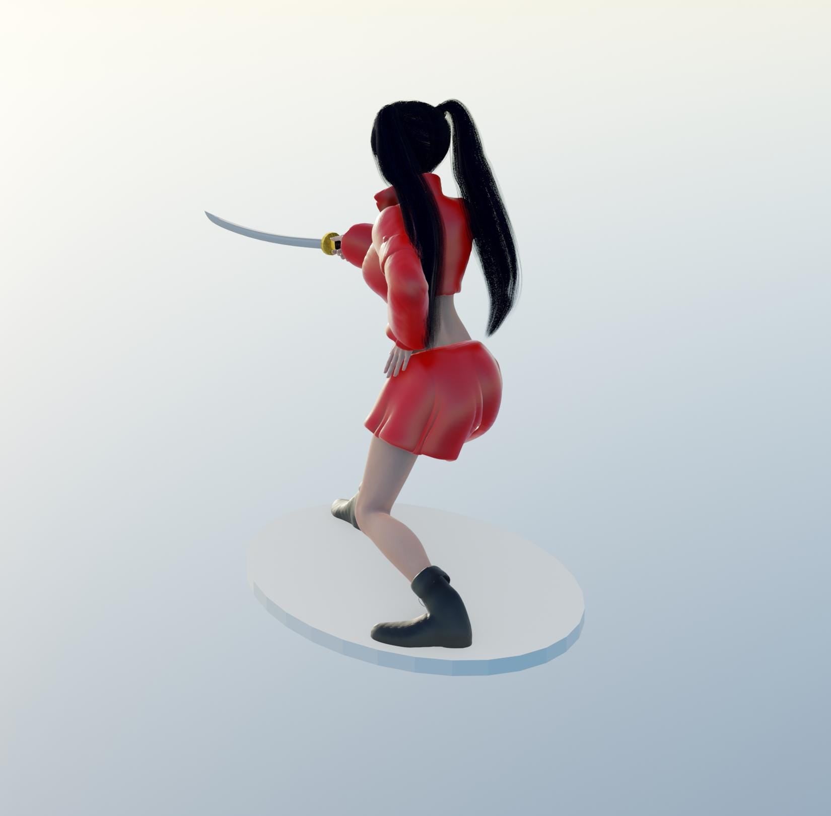Anime Sword Fighting Girl