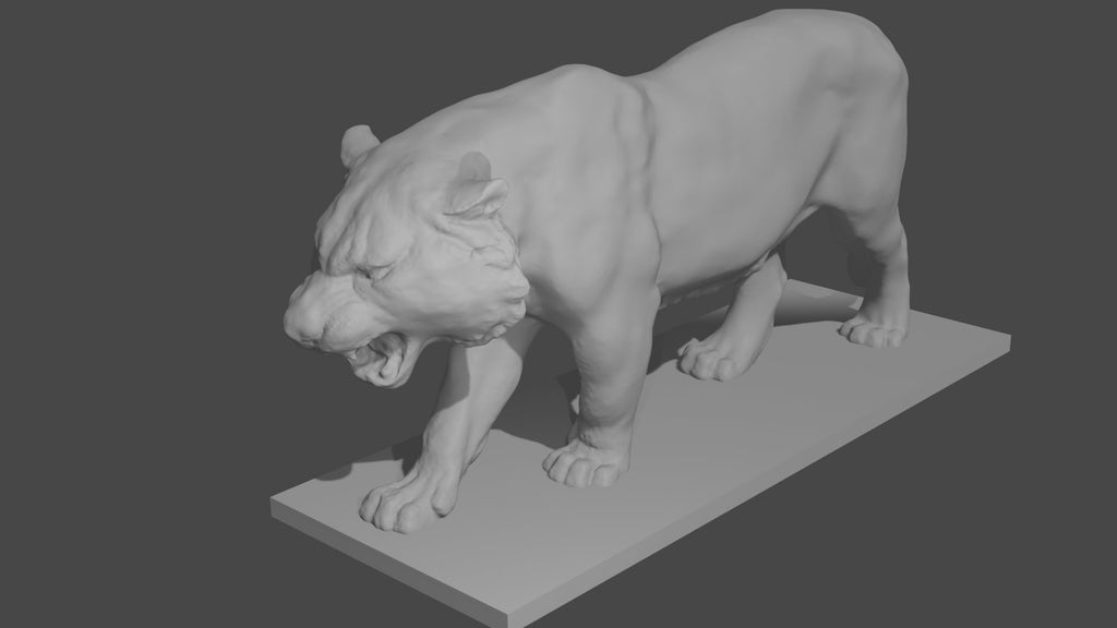 Exquisite Tiger Statue: 3-inch Animal Miniature