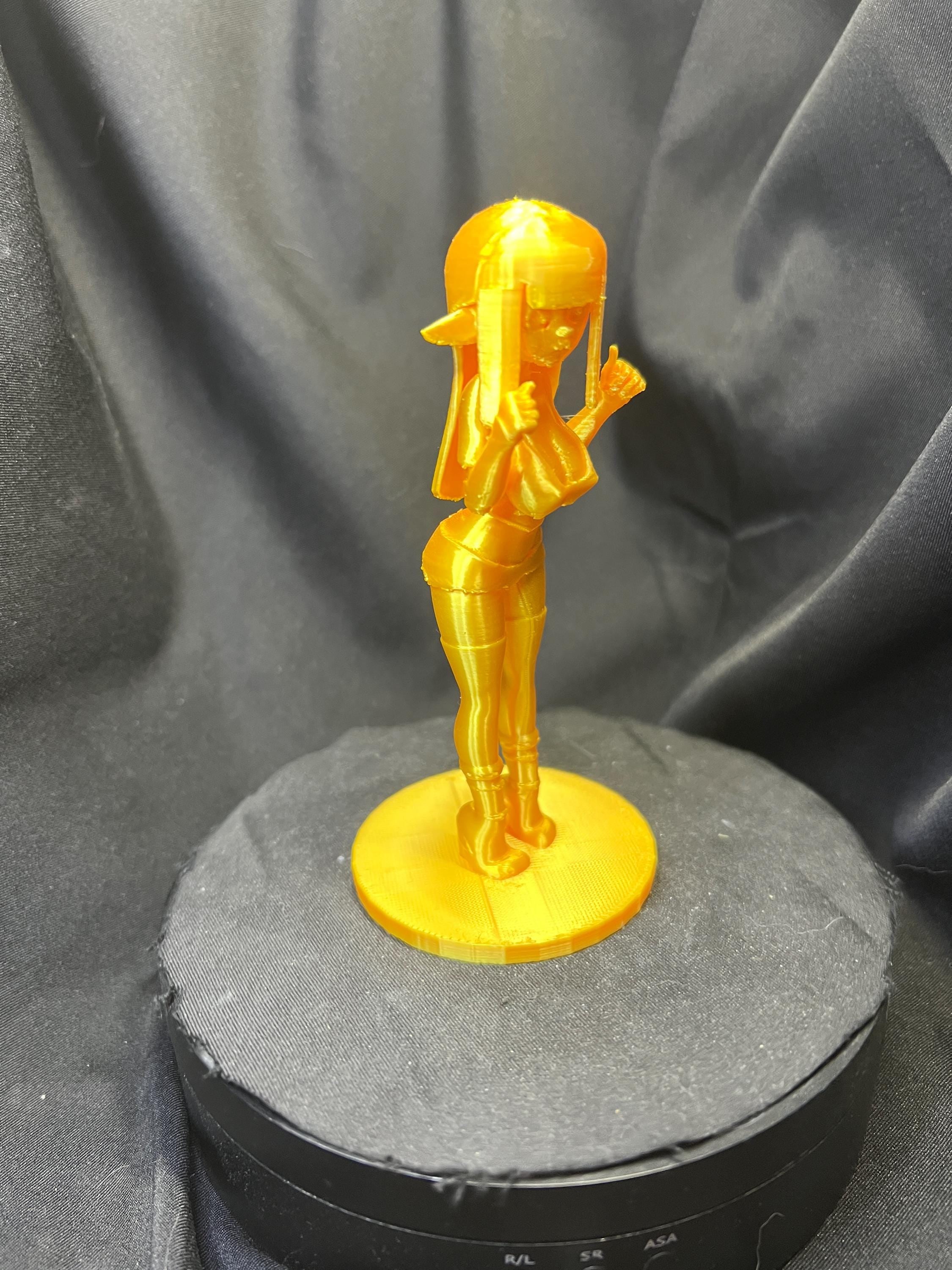 3D Printed Whimsical Gnome Woman Character Model – Fantasy Collectible Figurine