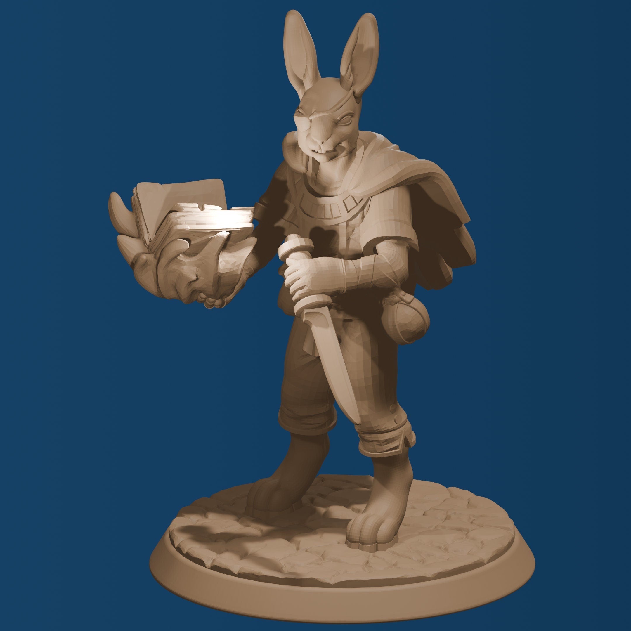Haregon (Rabbit Folk) Mage Figure / Dungeons and Dragons Rabbit Model