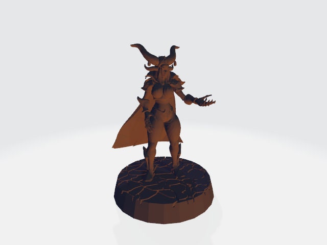 Dragon Queen Miniature / Fantasy Dragonkin Woman Figure