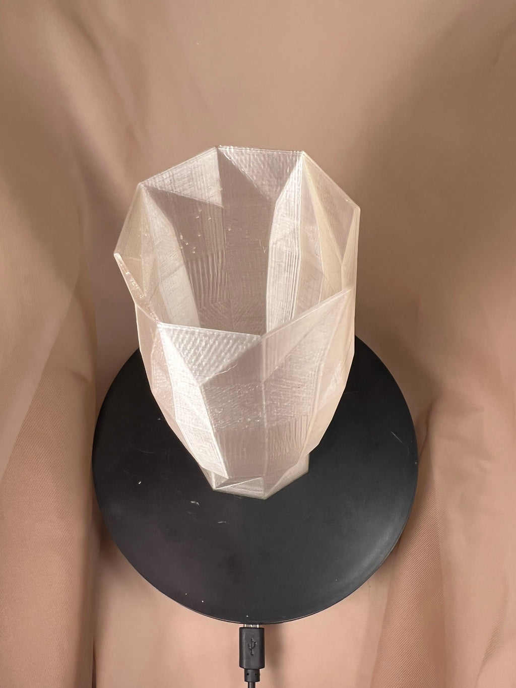Faceted Vase Decorative Dry Flower & Pencil Holder