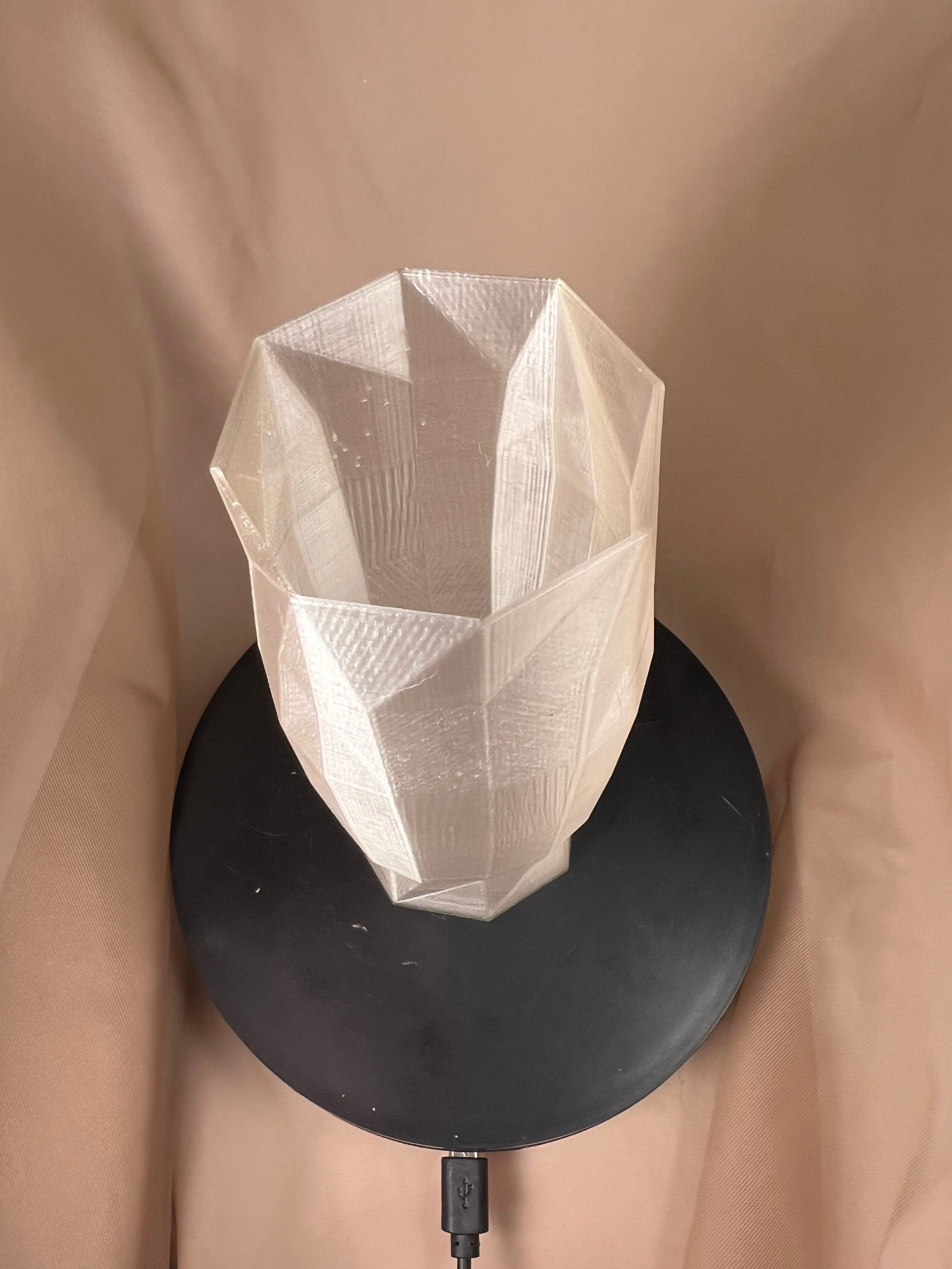 Faceted Vase Decorative Dry Flower & Pencil Holder