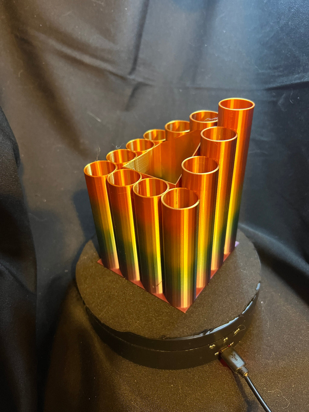 Stepped Multi-section Brush and Paint Tube Holder