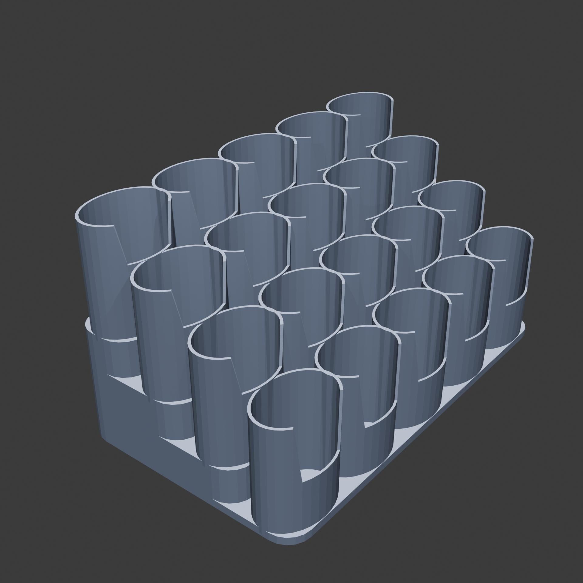 20 Slot Stepped Paint Tube Holder for 2 fl oz / 60 ml paint tubes