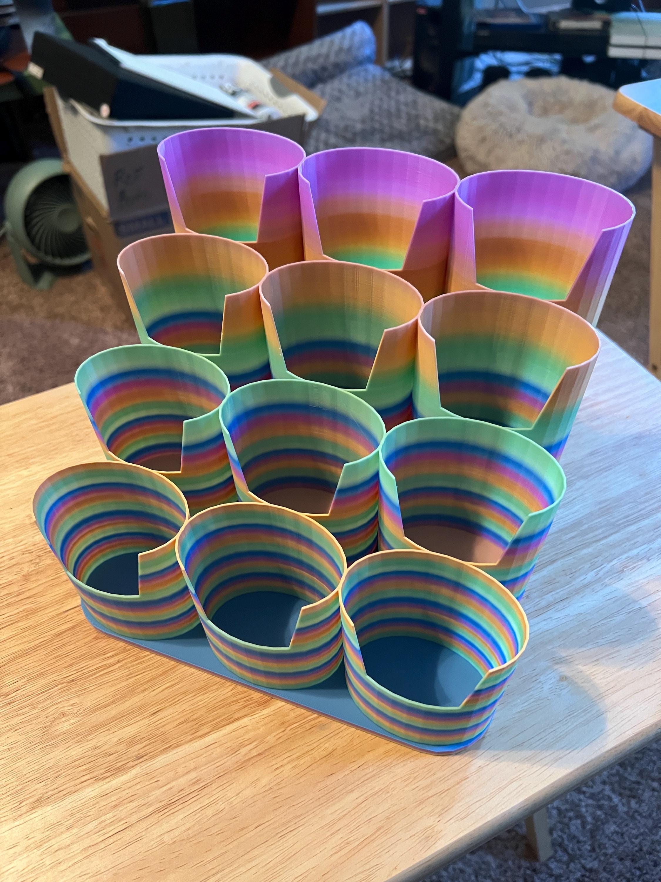 12 Slot Stepped Paint Tube Holder for  8.45 OZ / 250 ml Tubes