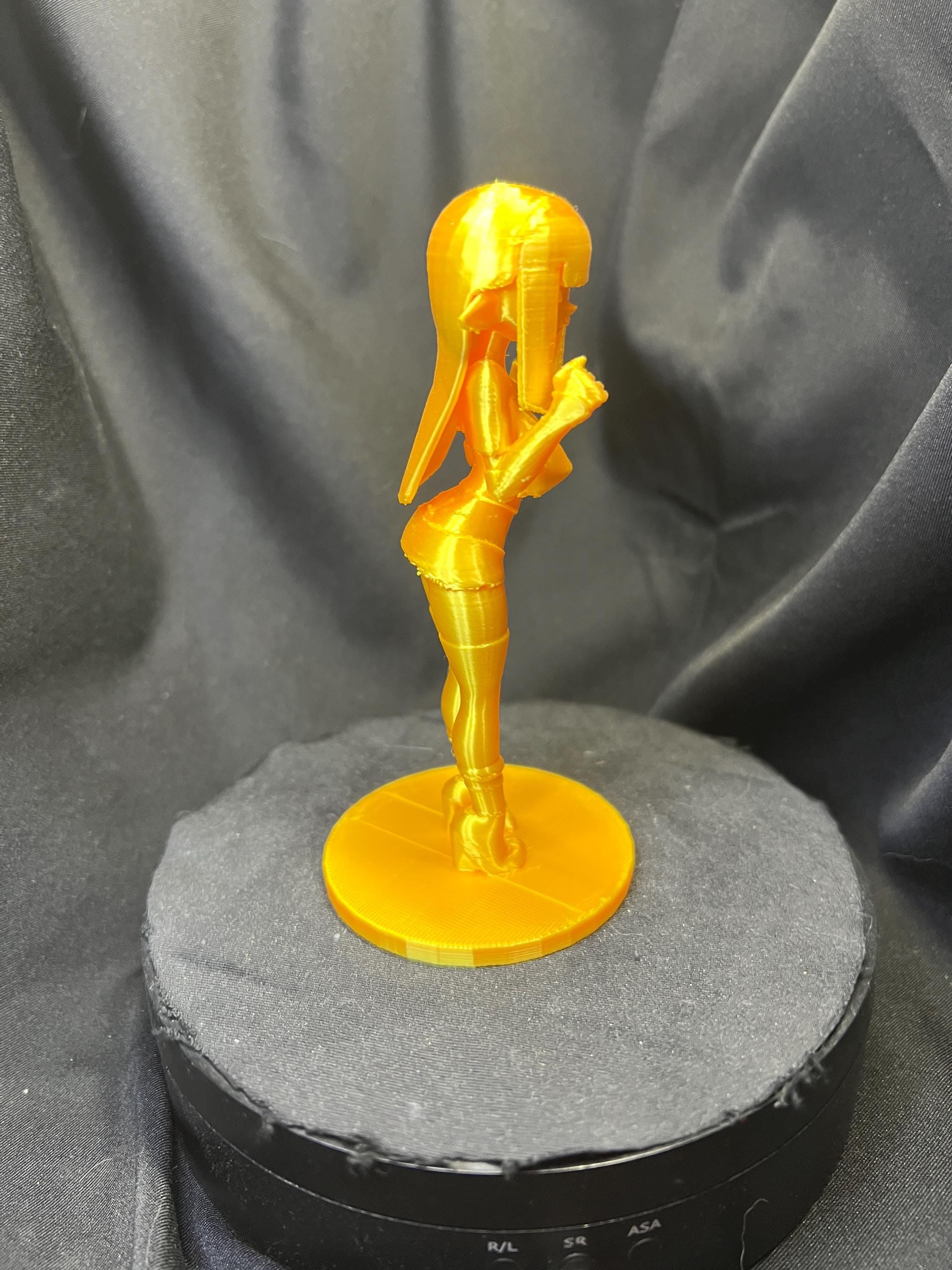 3D Printed Whimsical Gnome Woman Character Model – Fantasy Collectible Figurine