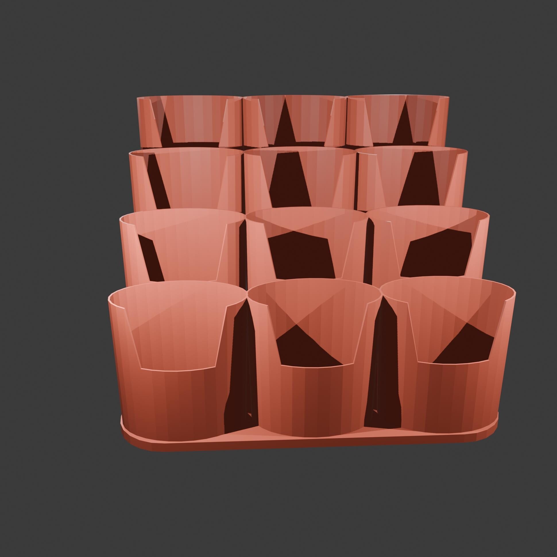 12 Slot Stepped Paint Tube Holder for  8.45 OZ / 250 ml Tubes