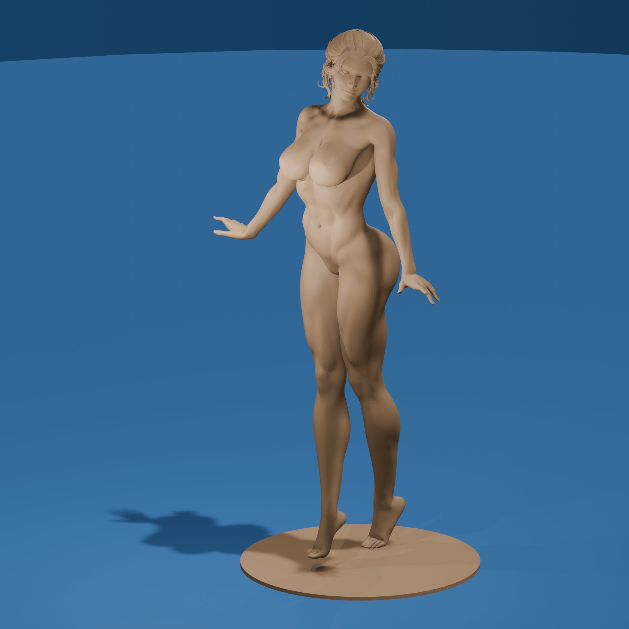 Dancing Woman Figurine, Elegant Pose, 4 inches Tall