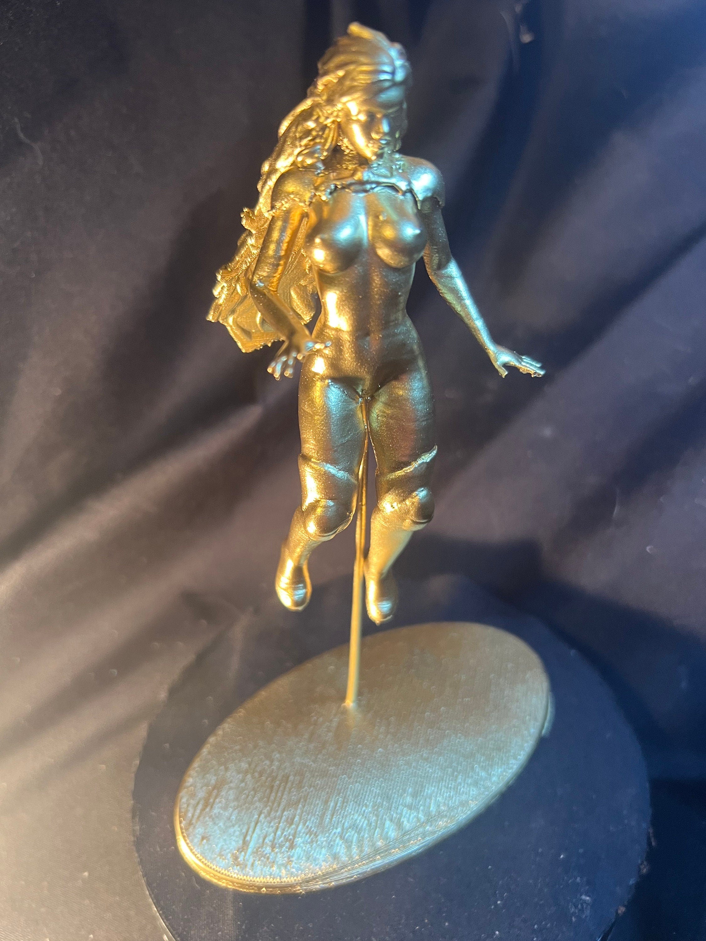 Blazing Star Superhero Figure, Fire Energy Sculpture