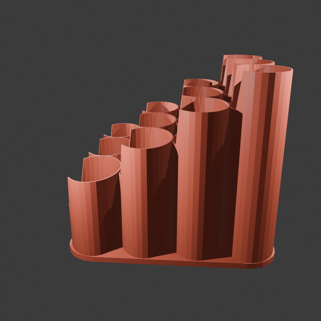 12 Slot Stepped Paint Tube Holder for  8.45 OZ / 250 ml Tubes