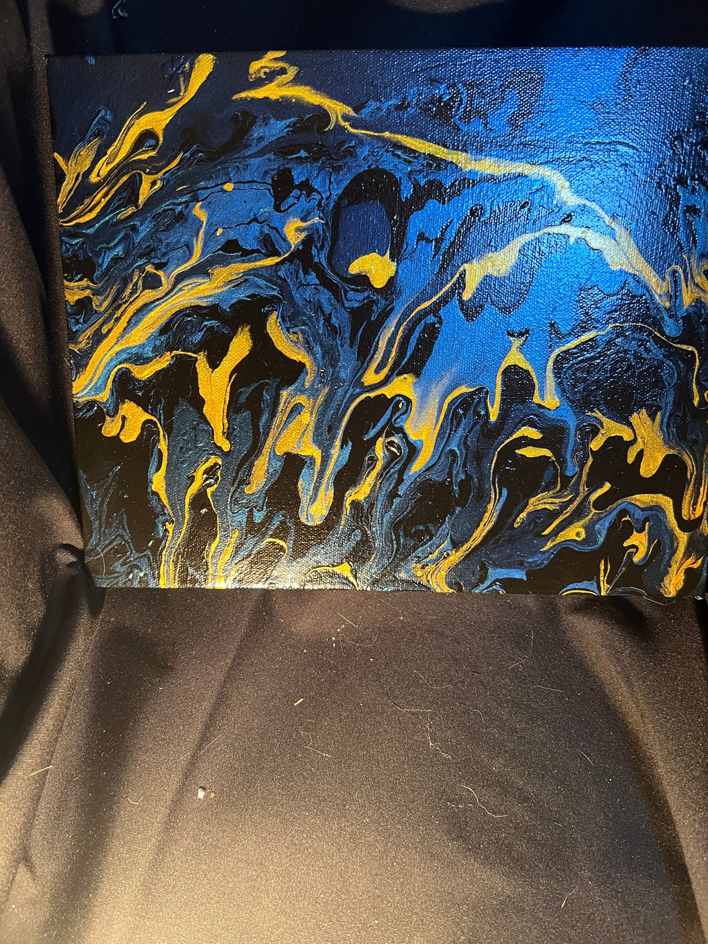 Hand painted acrylic pour abstract 8x10