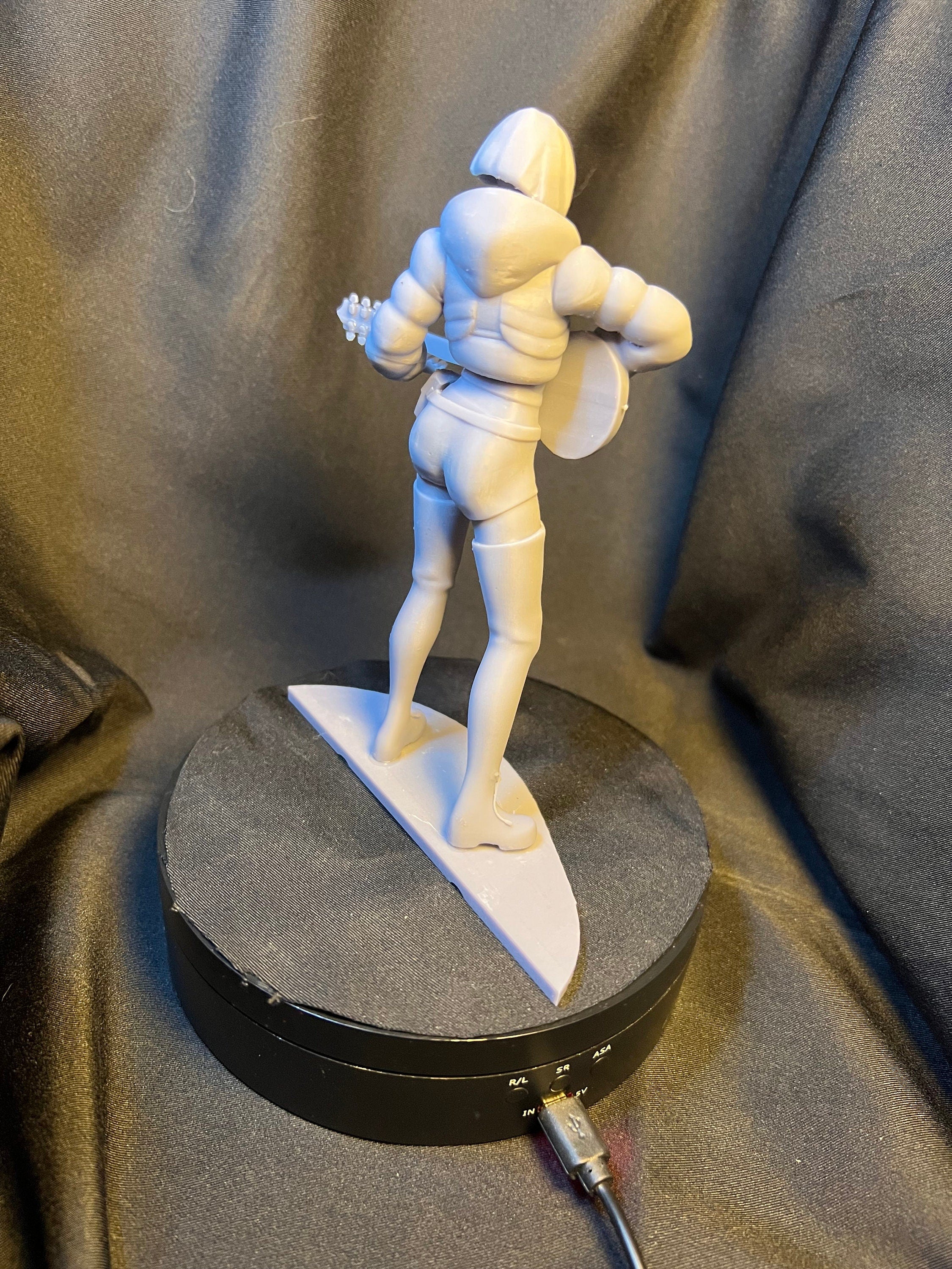 Guitar Girl 3D Print Figurine, Rock Star Decor