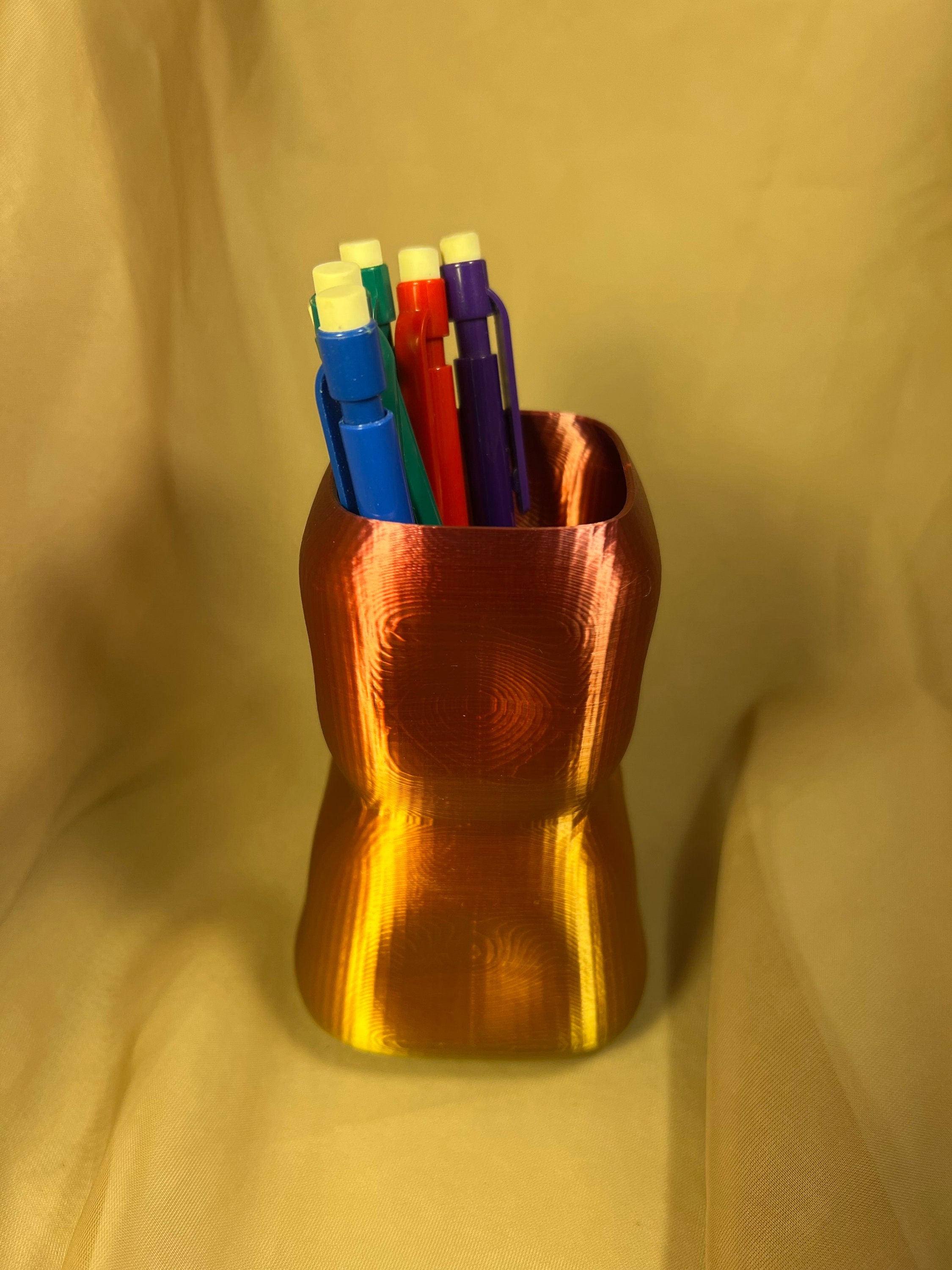 Rounded Cubes Pencil Holder / Brush Holder