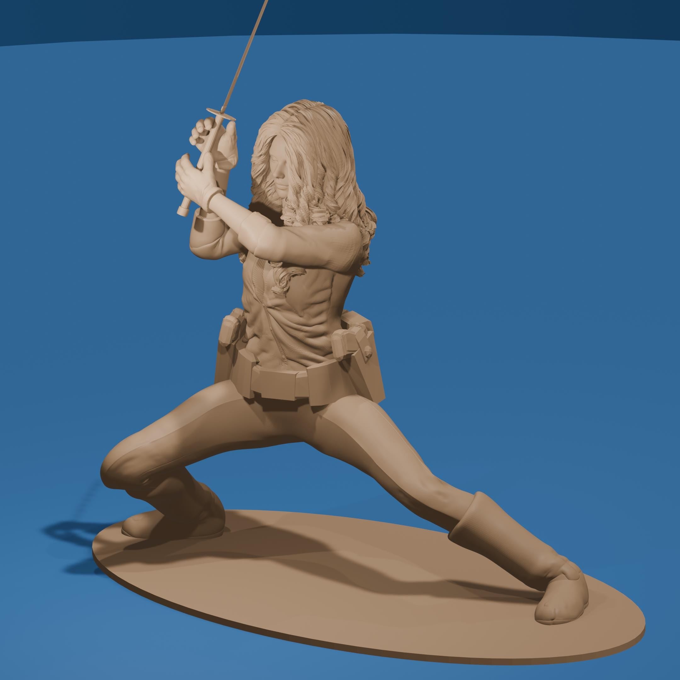 Modern Ninja Model / Warrior Woman Figurine