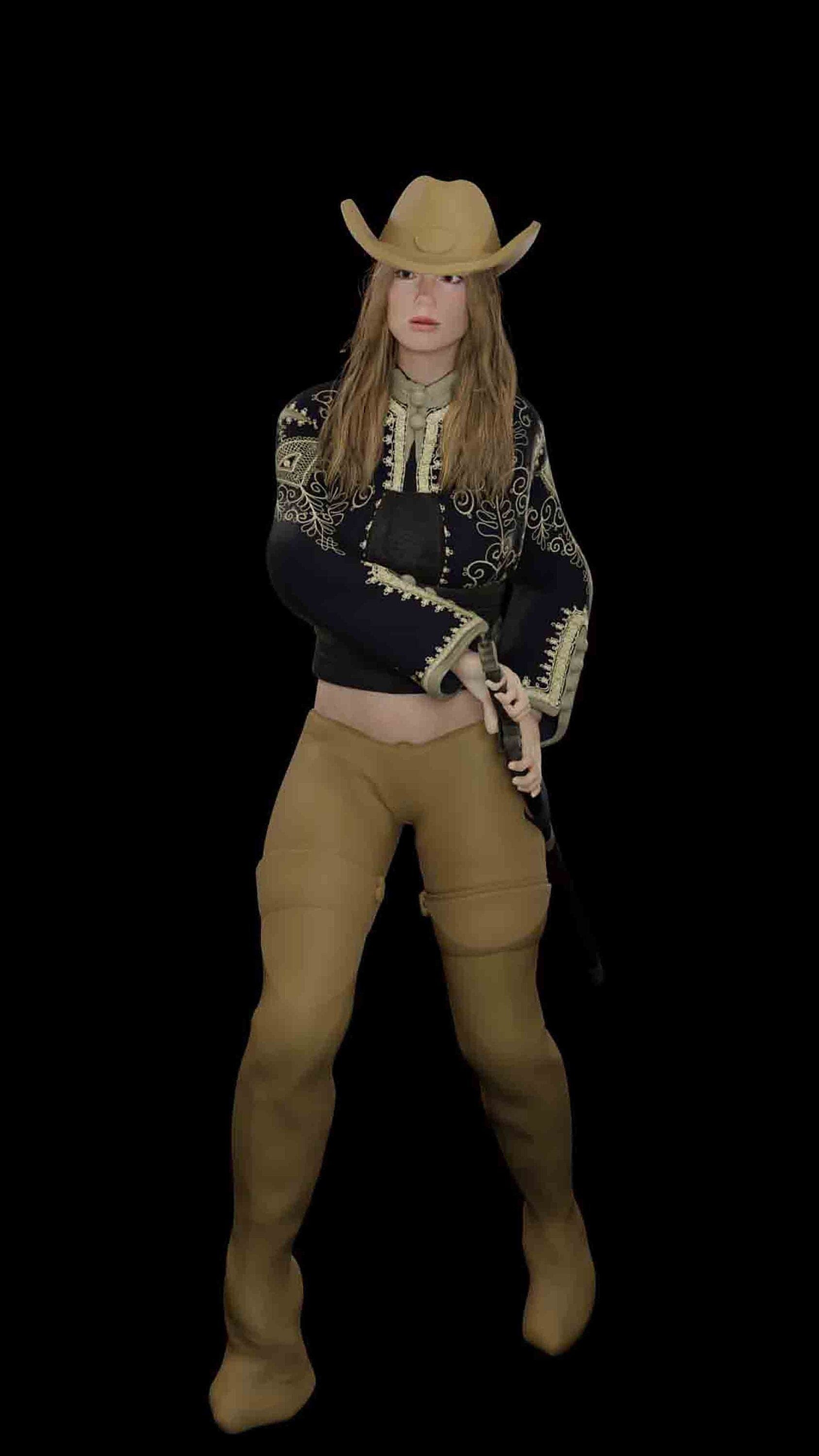 Swashbuckling Girl Figure / Pirate Woman Model